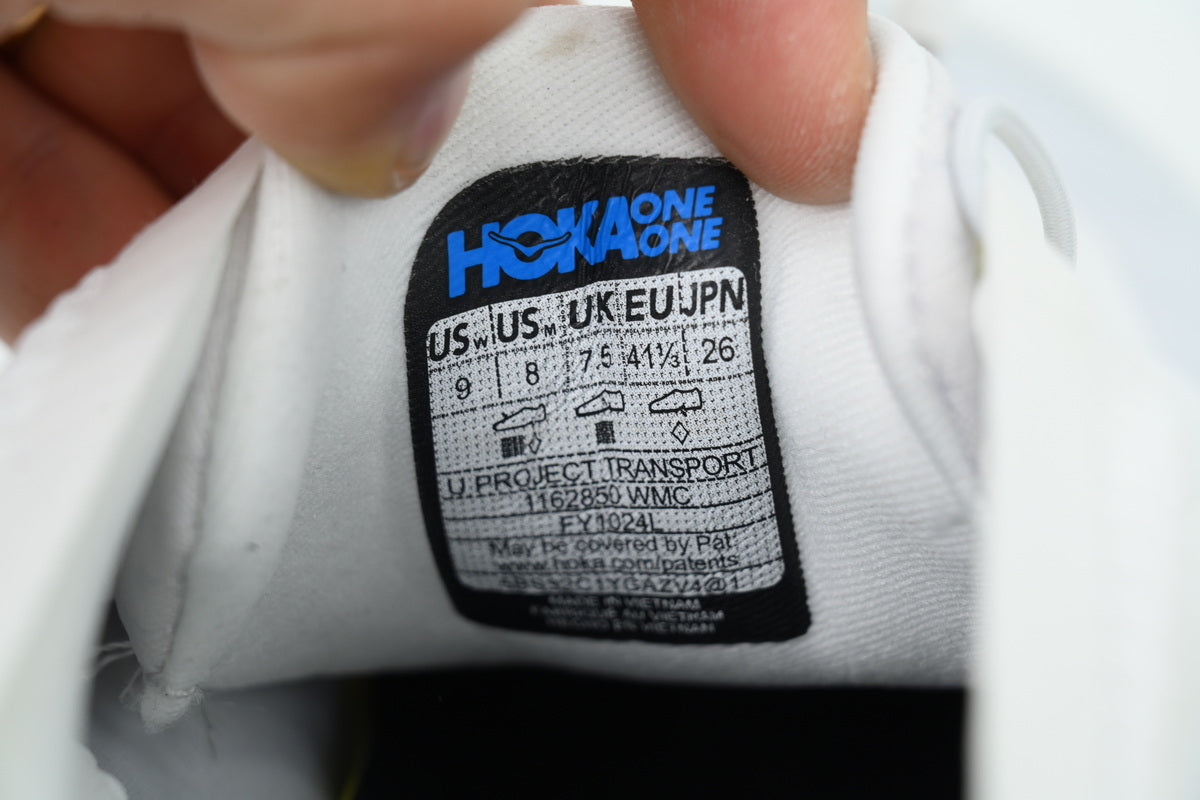 Hoka One One Project Transport "White/Cosmic Grey" Sneakers