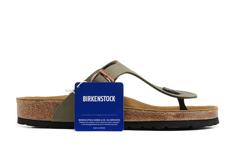 Birkenstock Gizeh Birkibuc Sandals - Faded Khaki