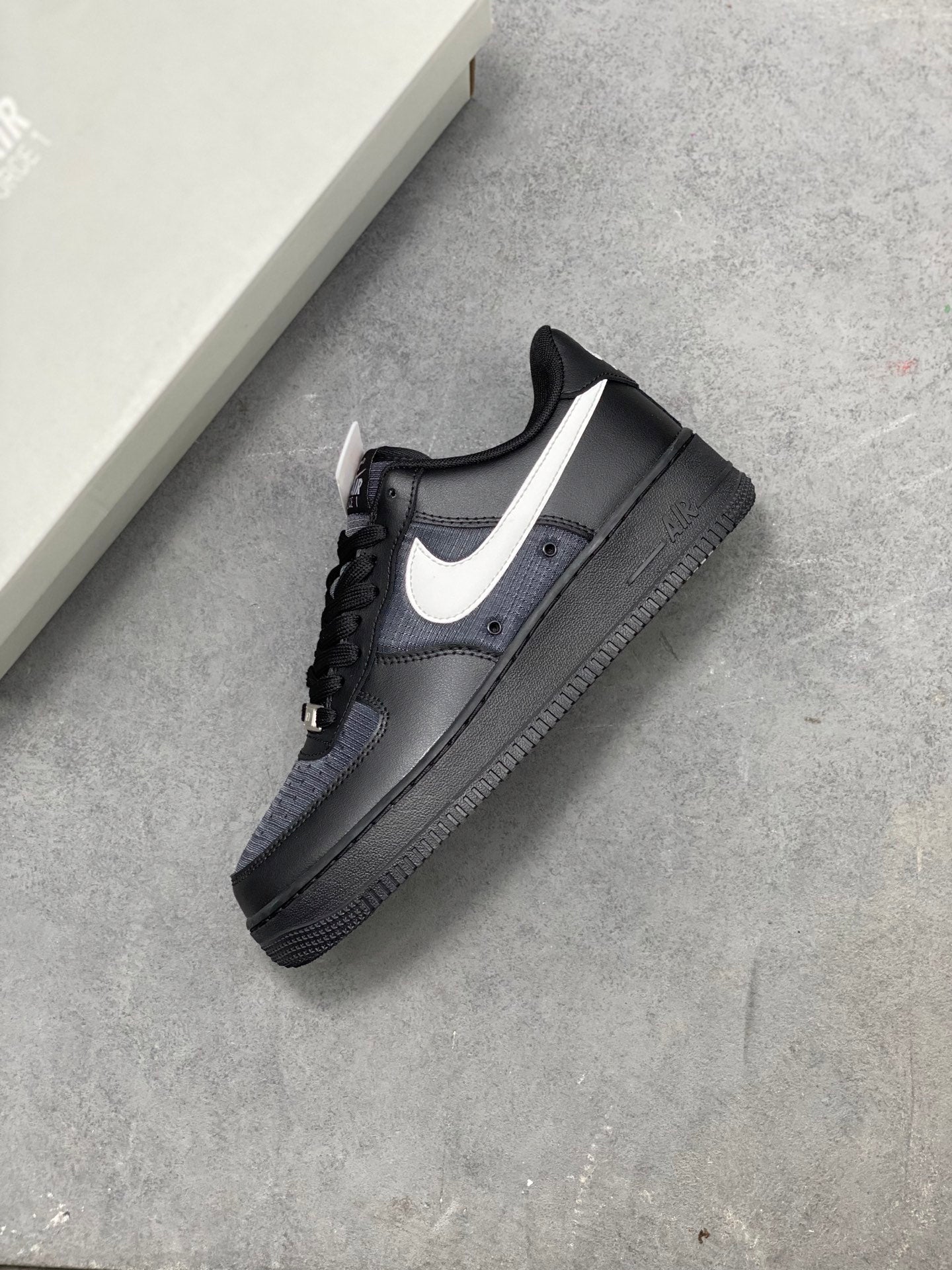 Nike Air Force 1 '07 Low "Black Denim & Leather"