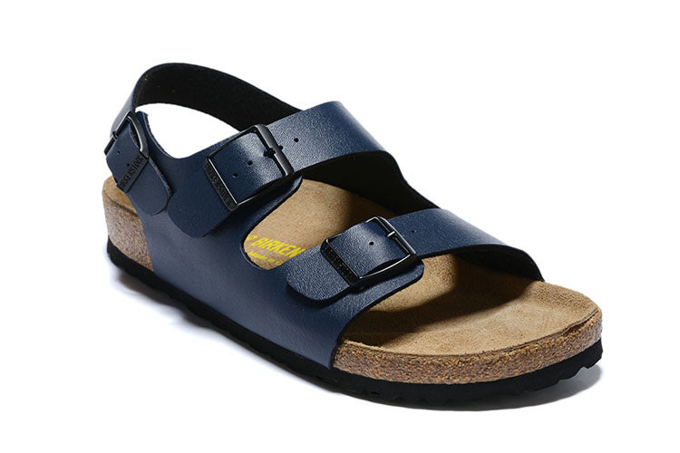 Birkenstock Milano Birko-Flor Sandals - Navy Blue