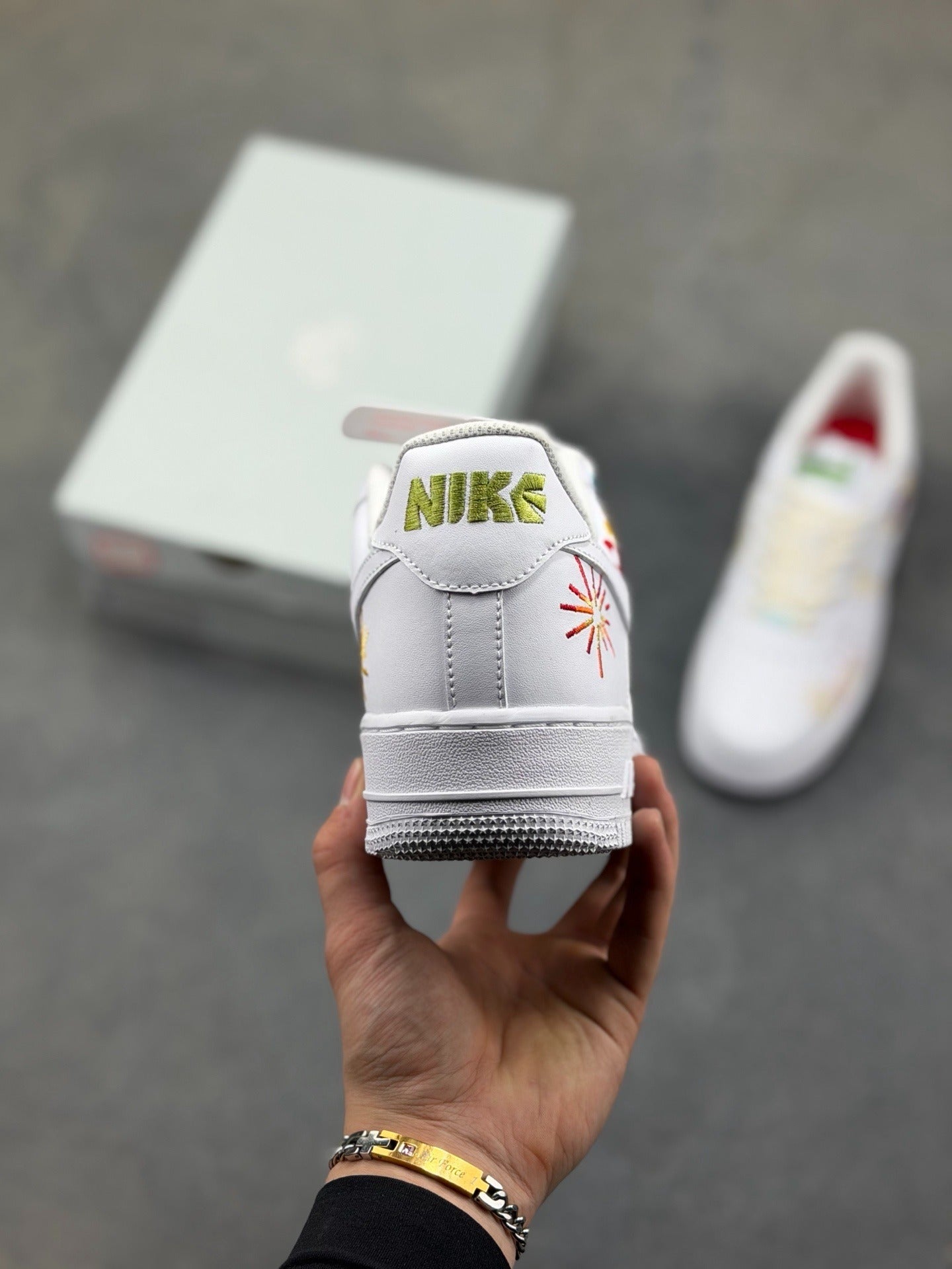 Nike Air Force 1 '07 Low "White Pegasus & Festive Embroidery"