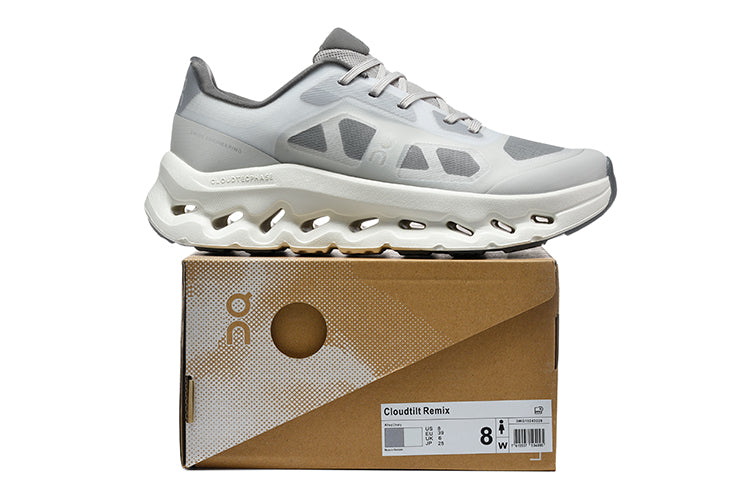On Cloudtilt Remix Shoes Silver Ivory