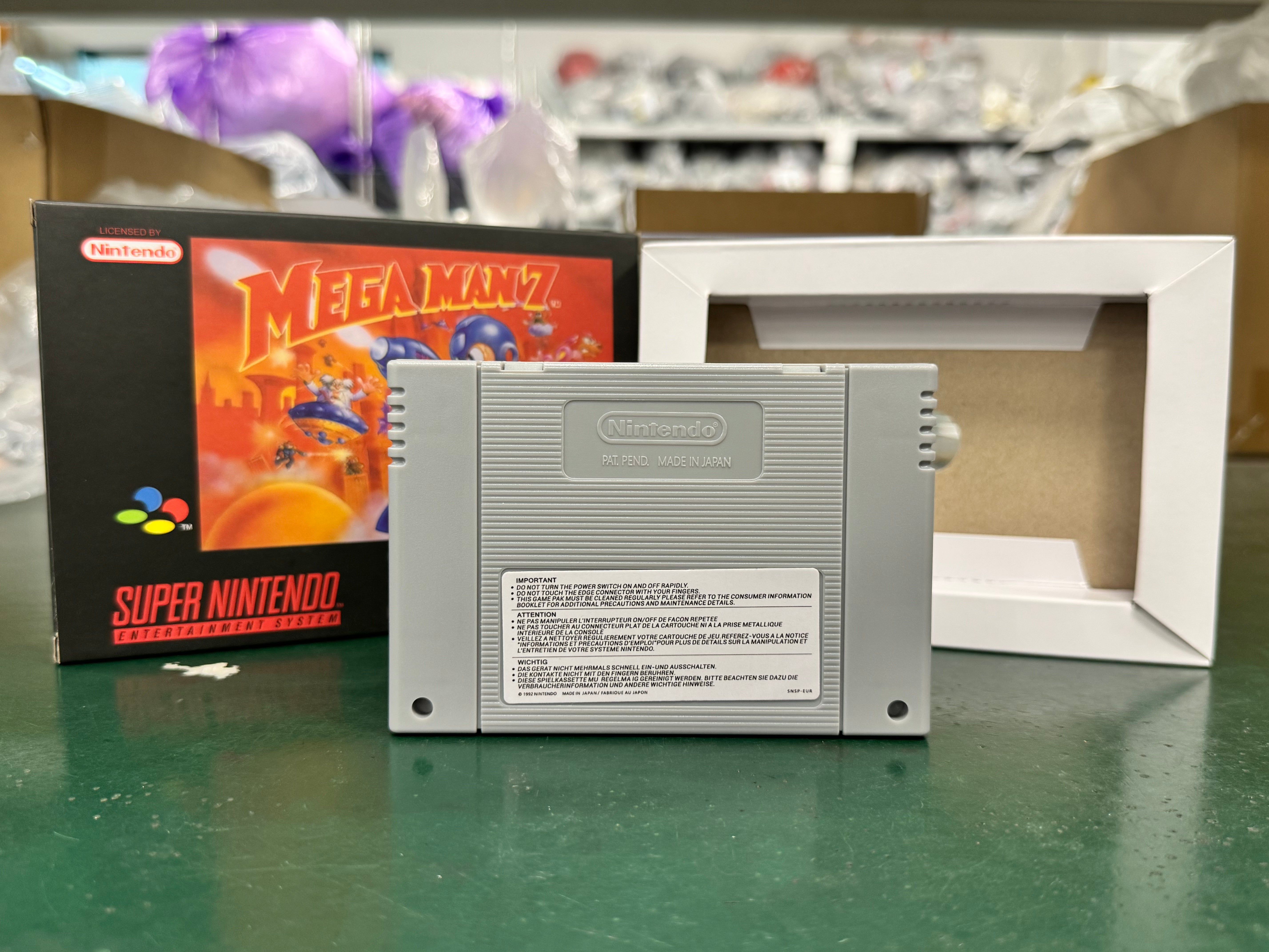 Mega Man 7 SNES PAL EUR game cartridge console video game with Box