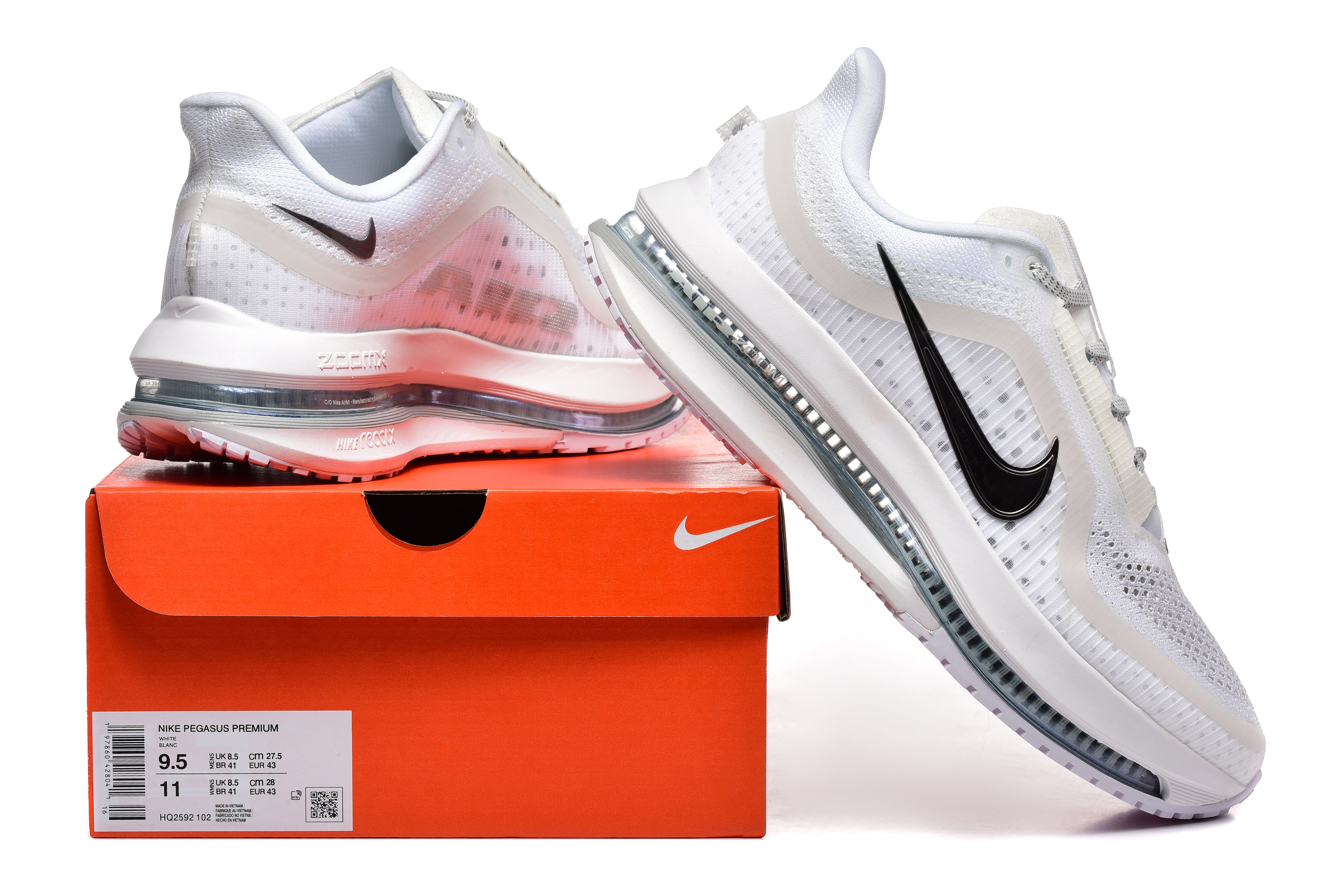Nike Pegasus Premium Shoes White Metallic Silver