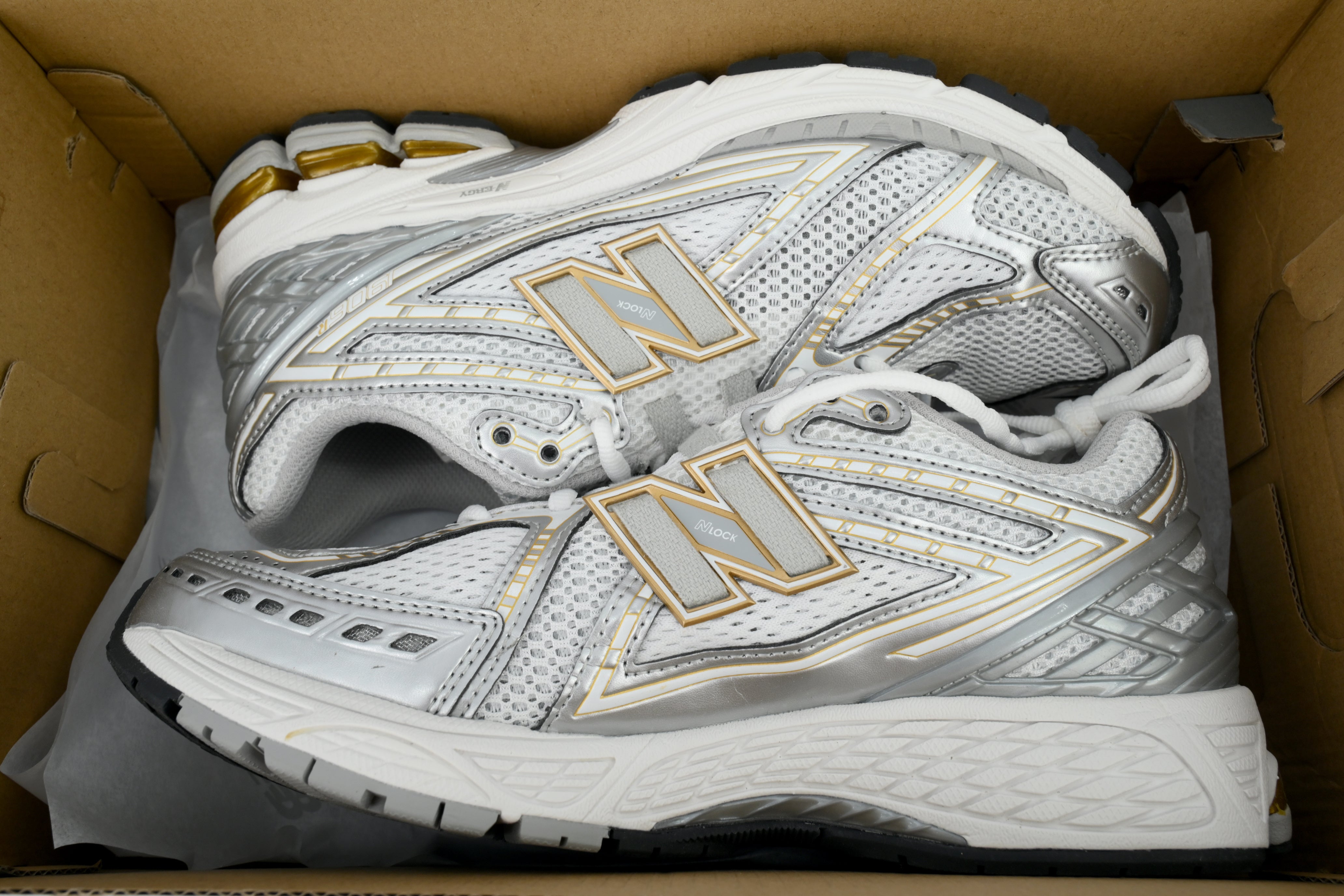 New Balance 1906R 'White Rain Cloud Metallic Gold'