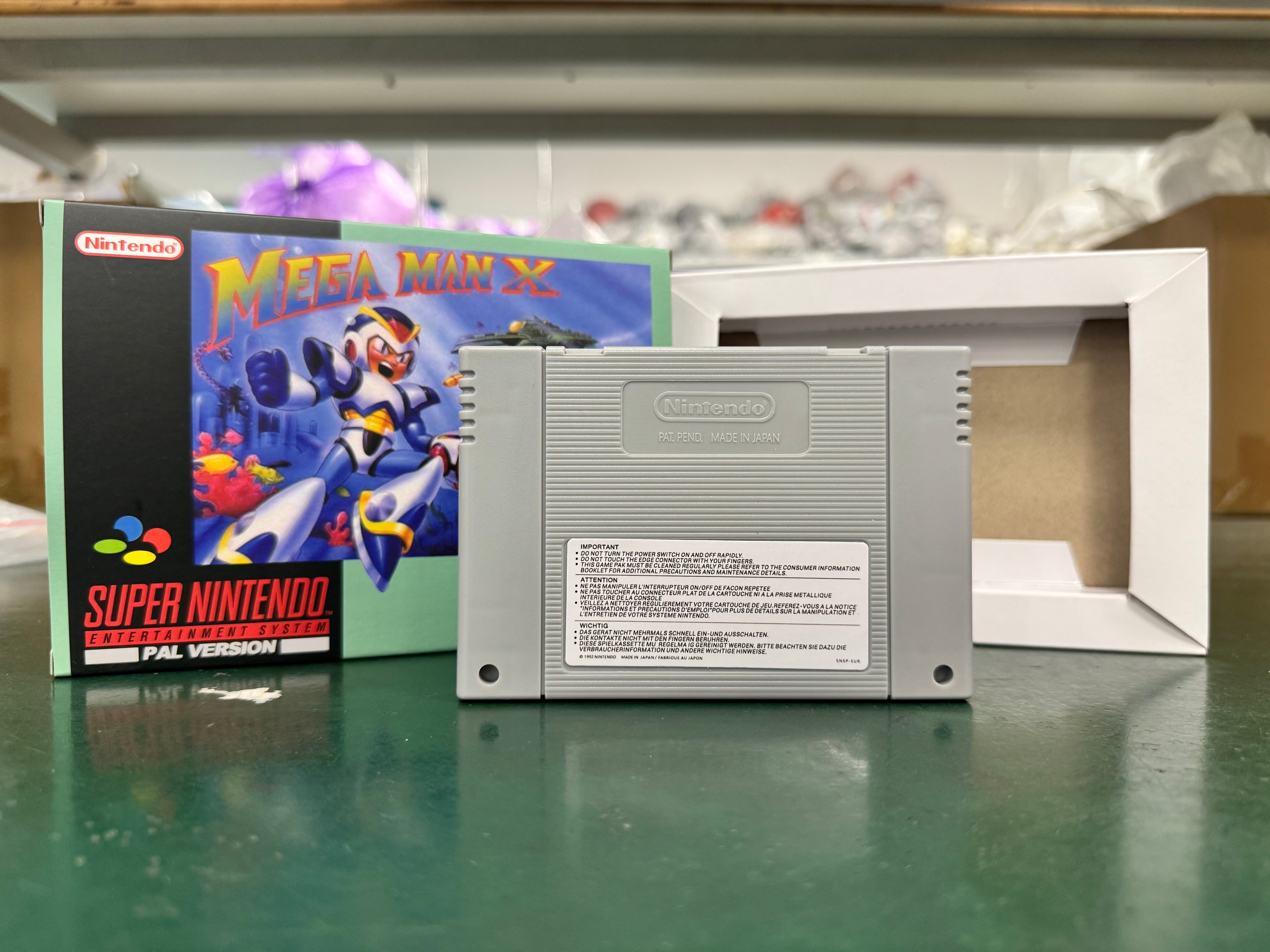 Mega Man X SNES Super Nintendo PAL EUR Game Cartridge with Box