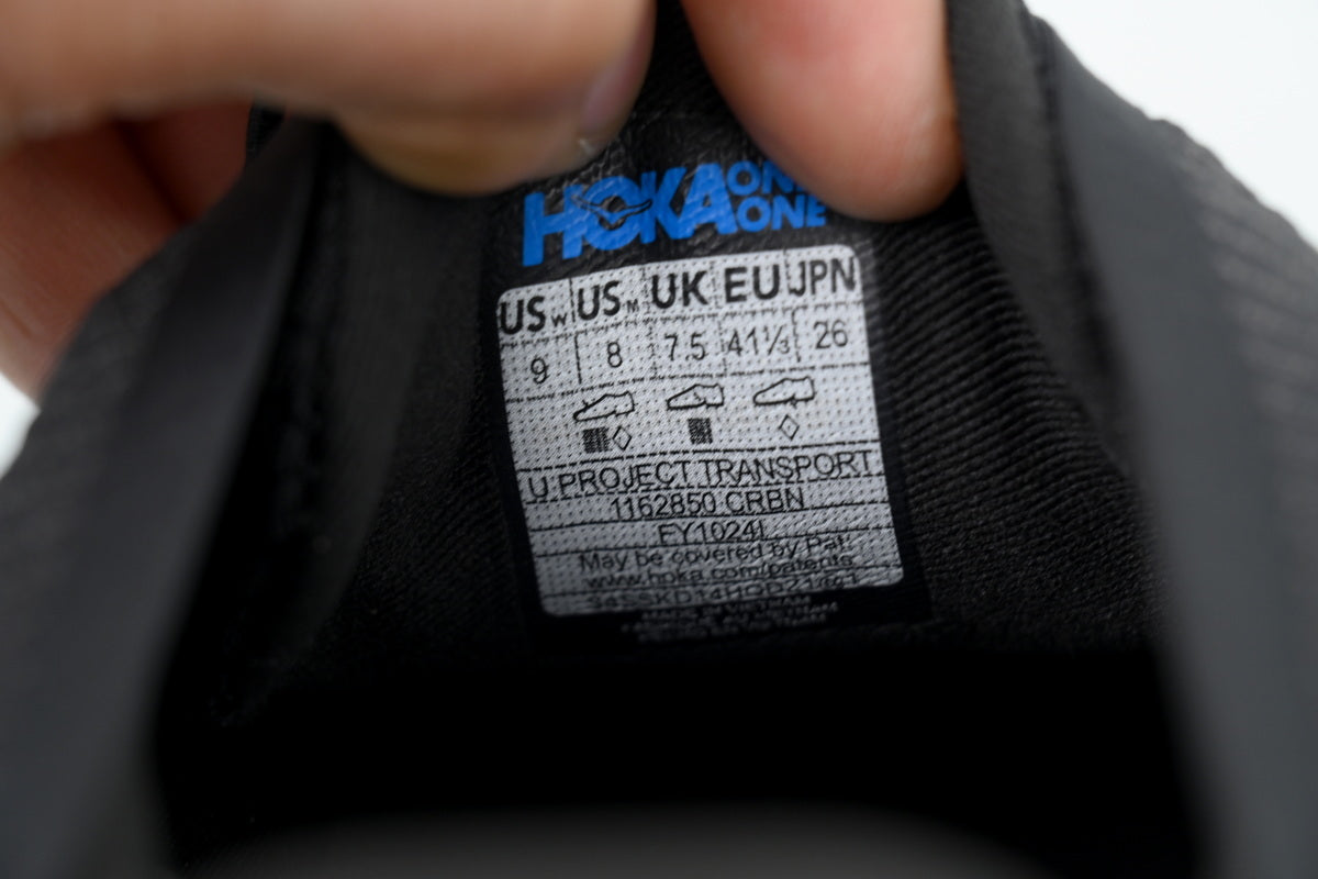 Hoka One One Project Transport "Carbon Black/Black"
