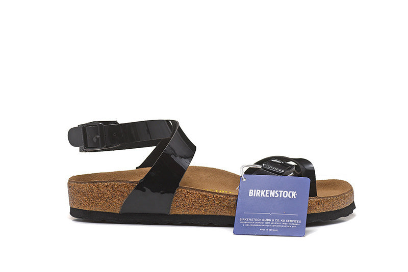 Birkenstock Yara Birko-Flor Patent Sandals - Black