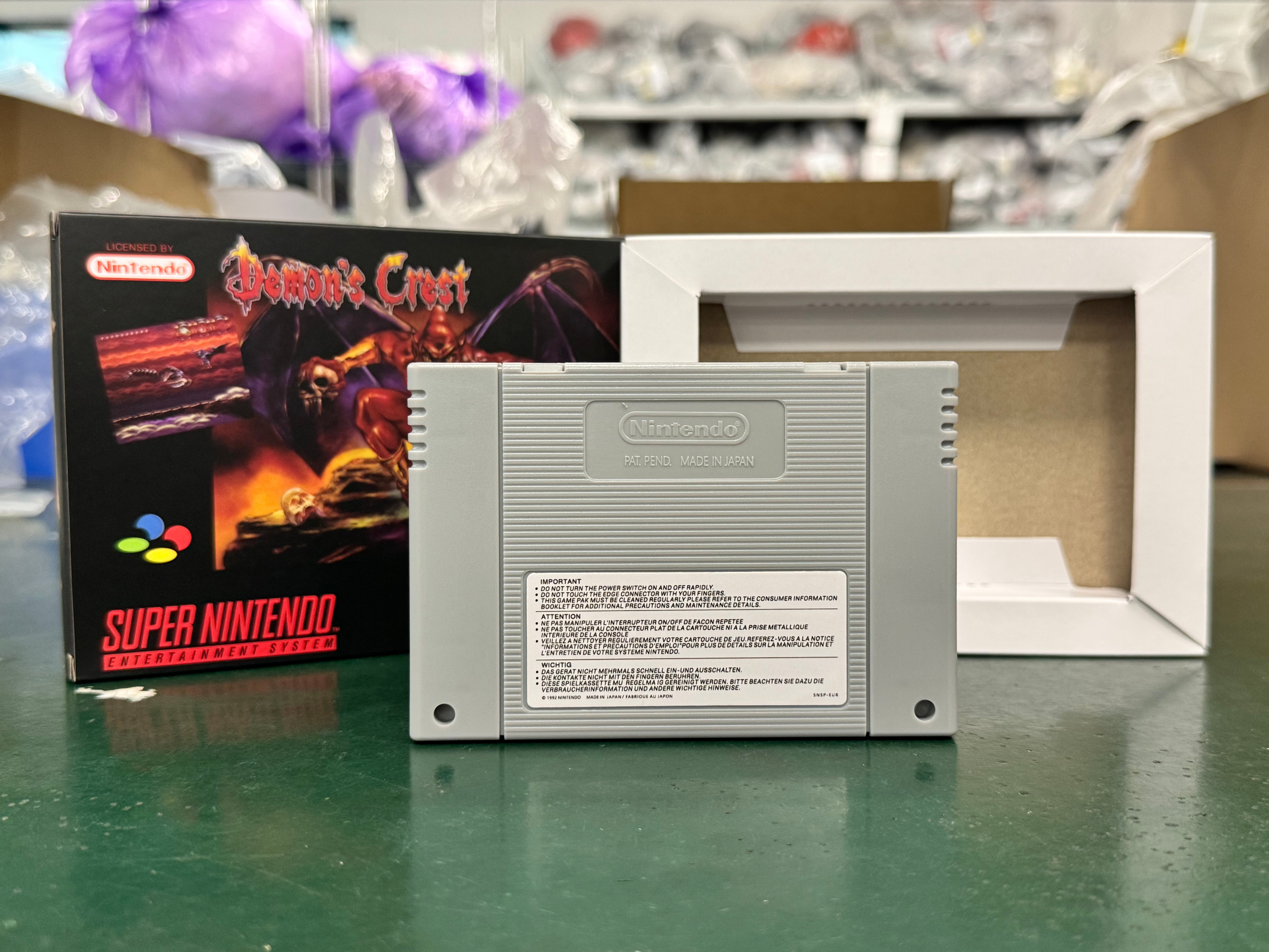 Demon's Crest Super Nintendo SNES PAL EUR Game Cartridge with Box