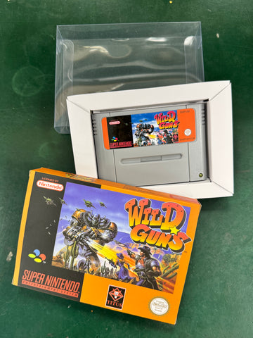 Wild Guns SNES Super Nintendo PAL EUR Video Game Cartridge with Box