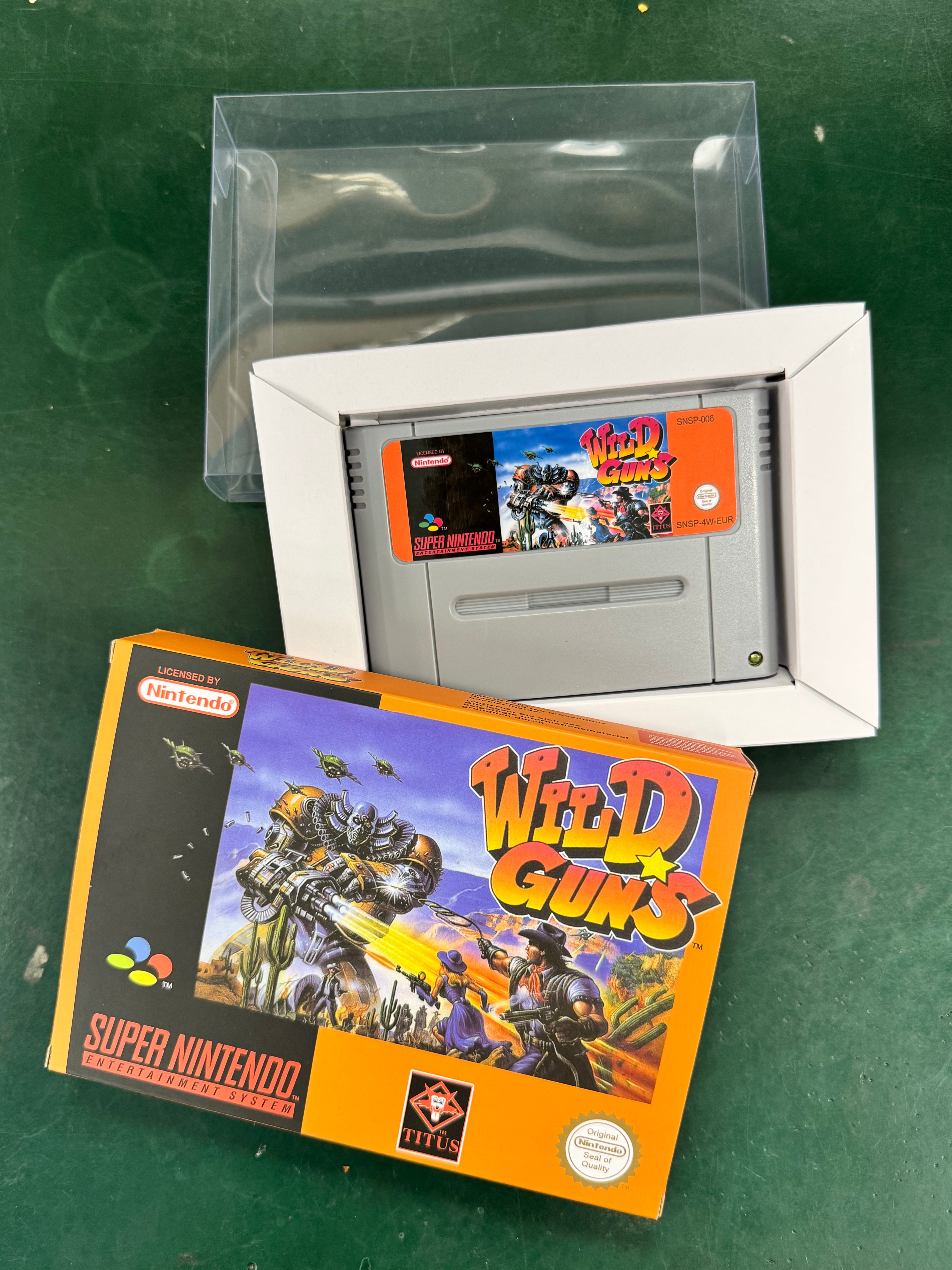 Wild Guns SNES Super Nintendo PAL EUR Video Game Cartridge with Box