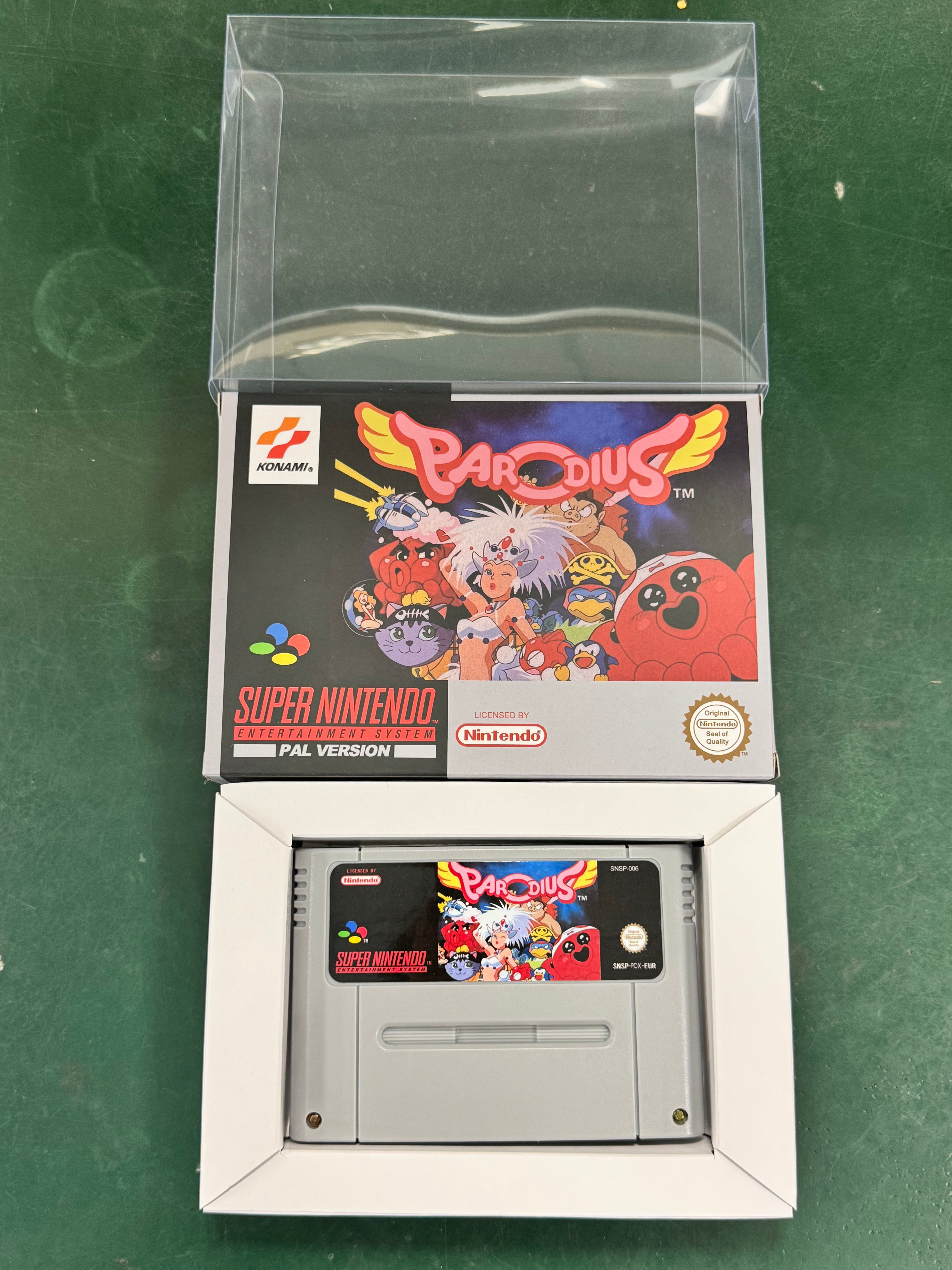 Parodius SNES Super Nintendo PAL EUR Video Game Cartridge with Box