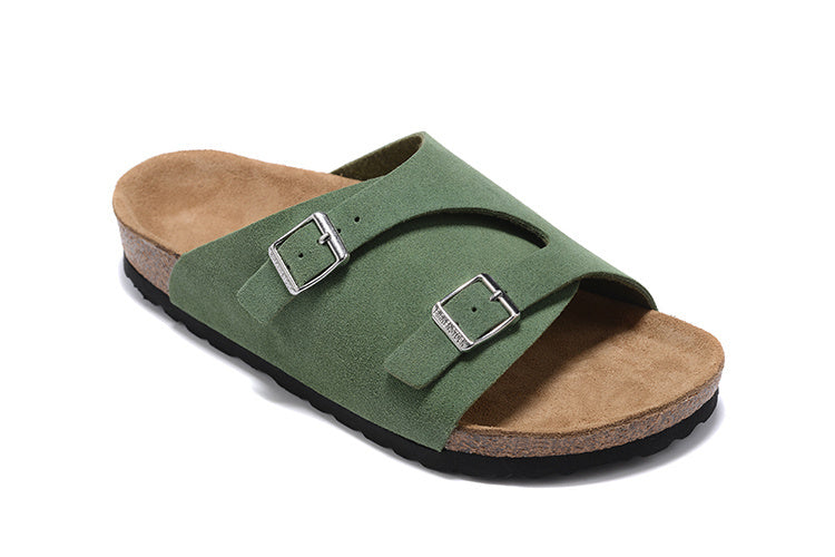 Birkenstock Zurich Suede Leather Sandals - Matcha Green