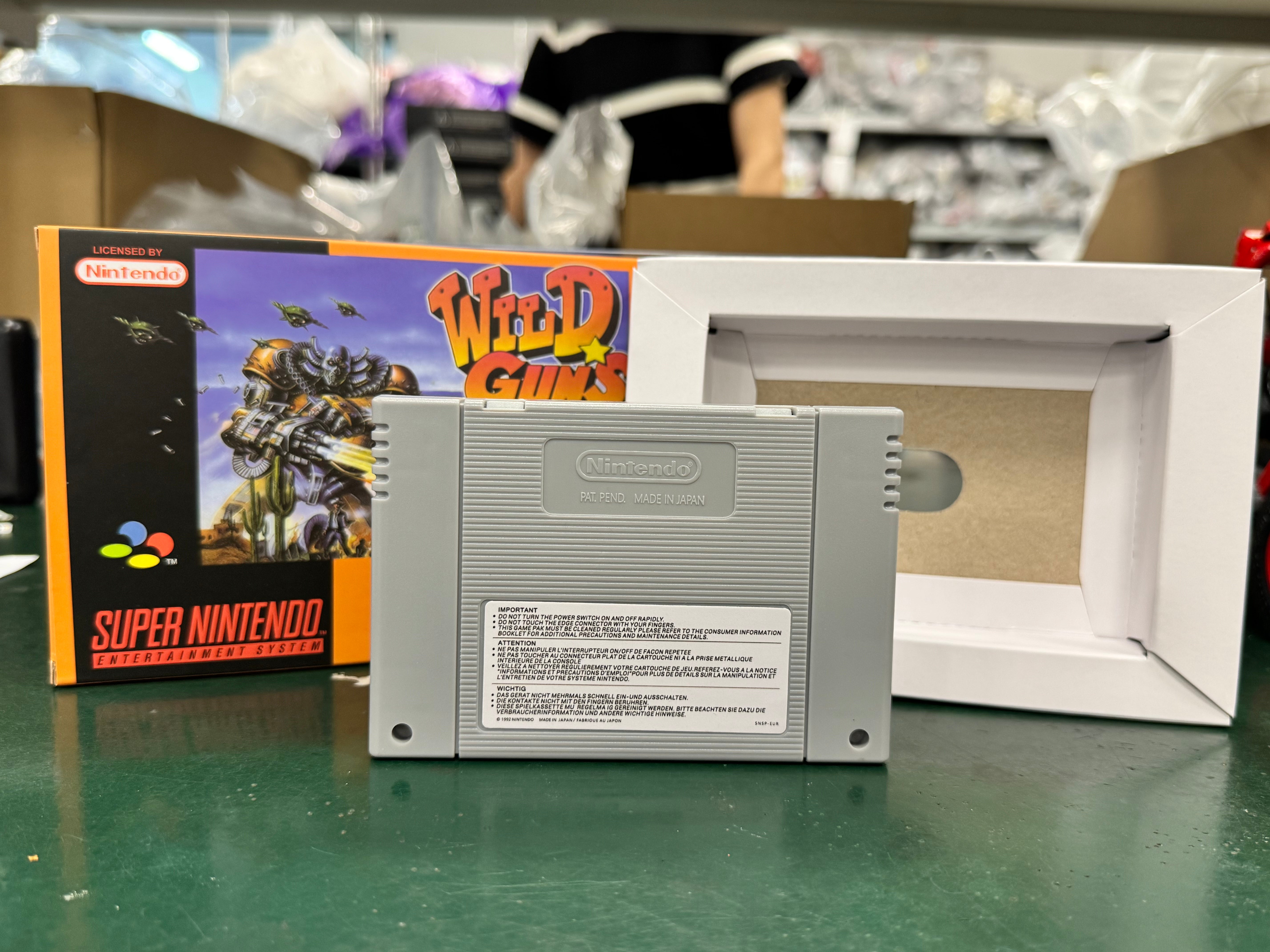 Wild Guns SNES Super Nintendo PAL EUR Video Game Cartridge with Box