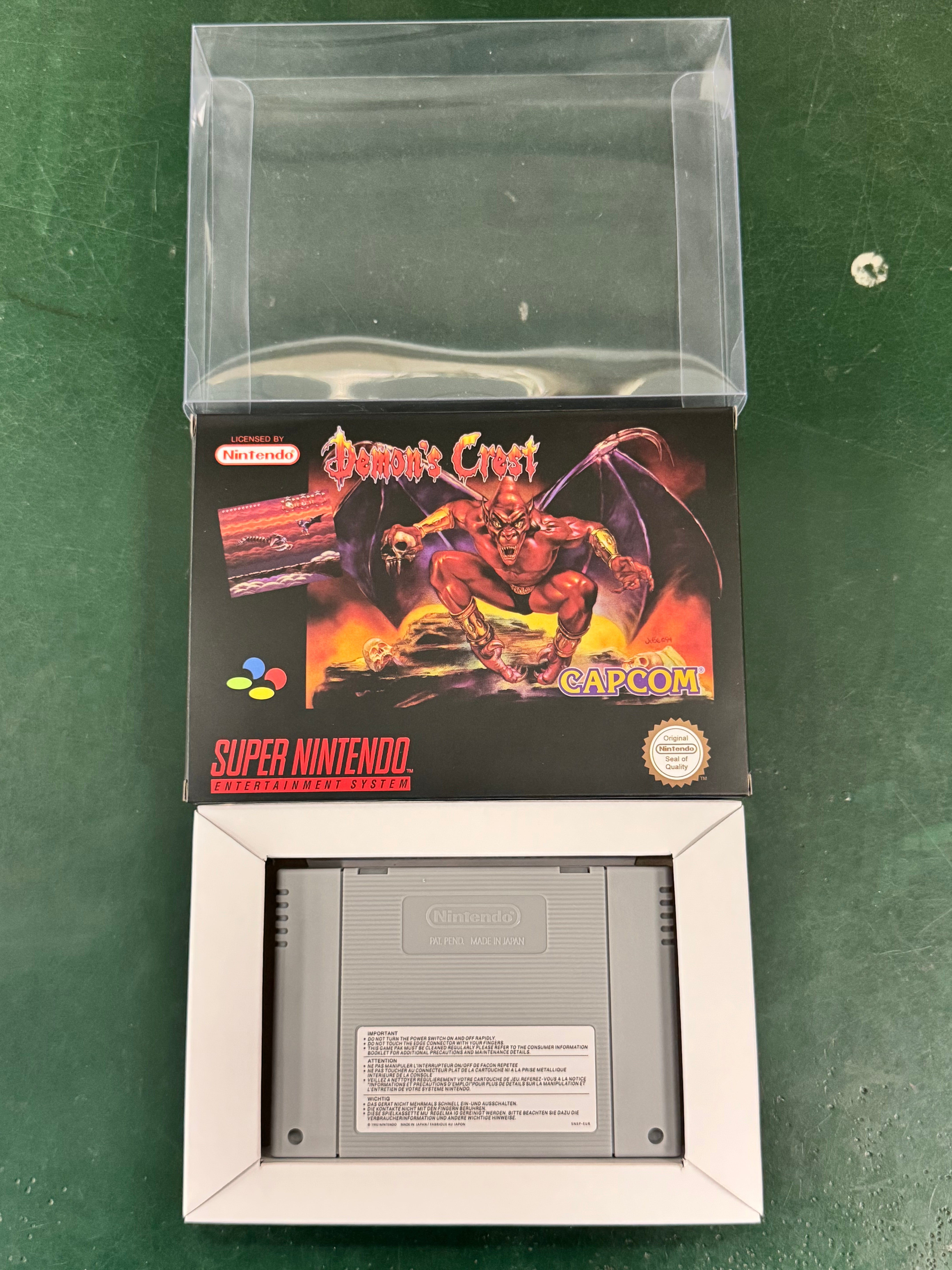 Demon's Crest Super Nintendo SNES PAL EUR Game Cartridge with Box