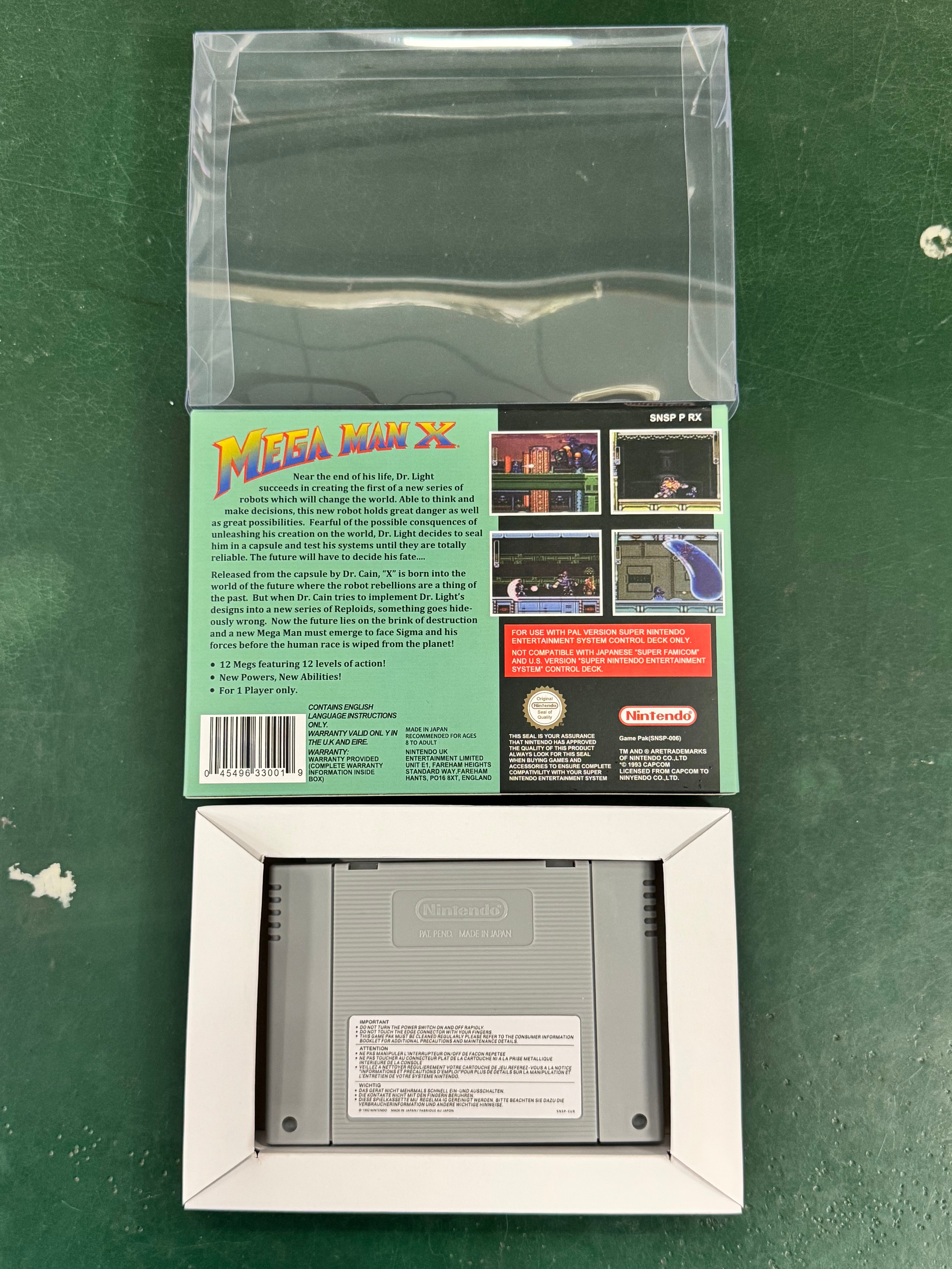 Mega Man X SNES Super Nintendo PAL EUR Game Cartridge with Box