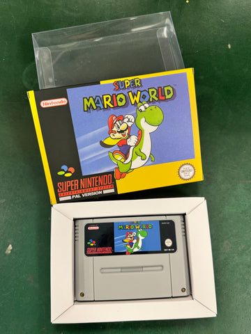 Super Mario world SNES Super Nintendo PAL EUR Video Game Cartridge with Box
