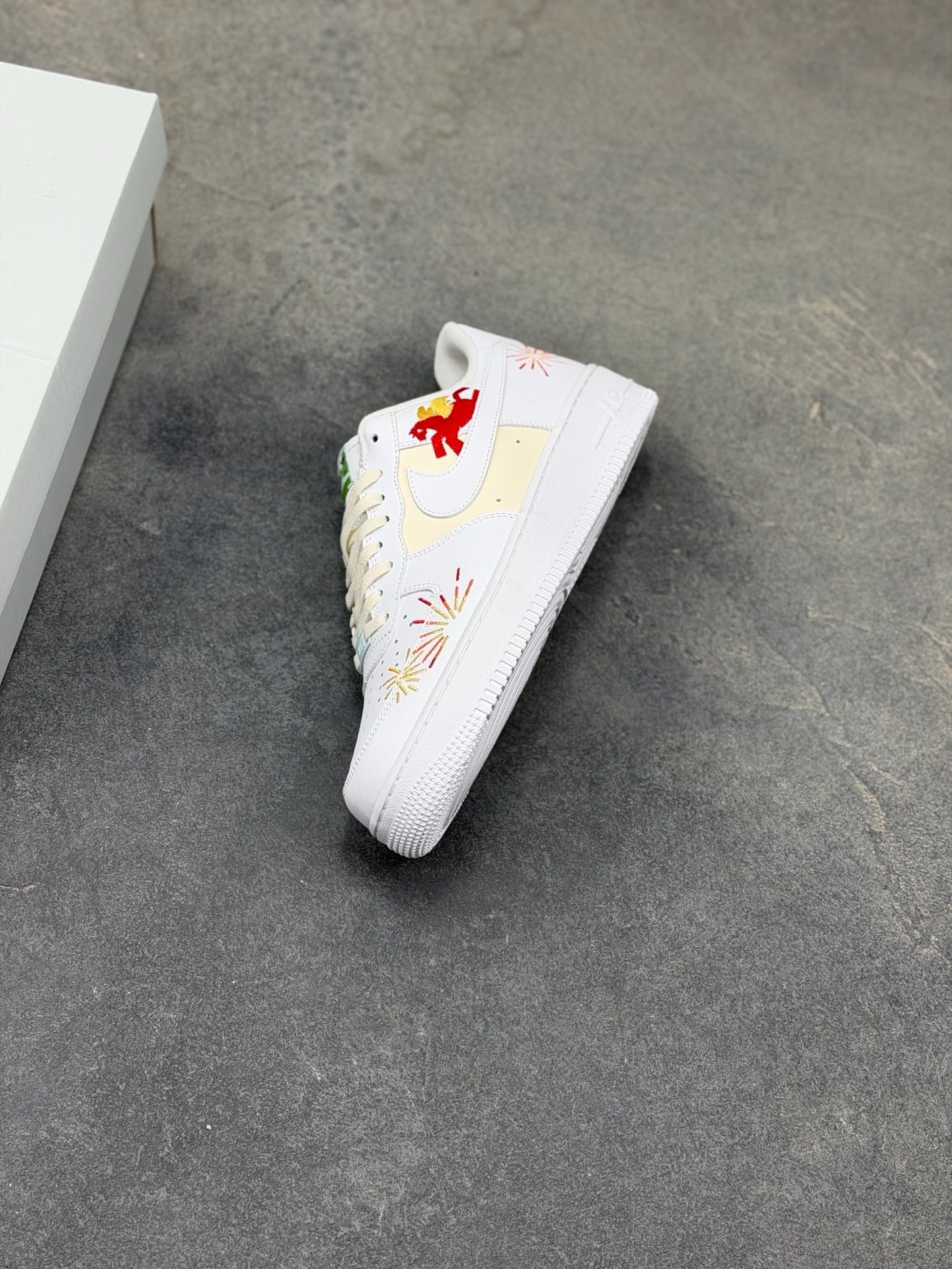 Nike Air Force 1 '07 Low "White Pegasus & Festive Embroidery"