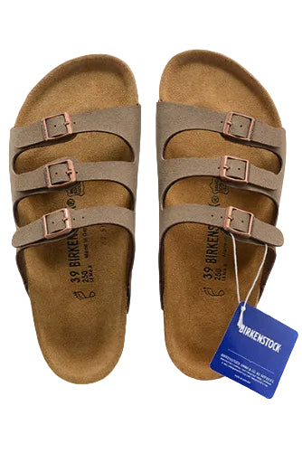 Birkenstock Florida Birkibuc Sandals - Mocha