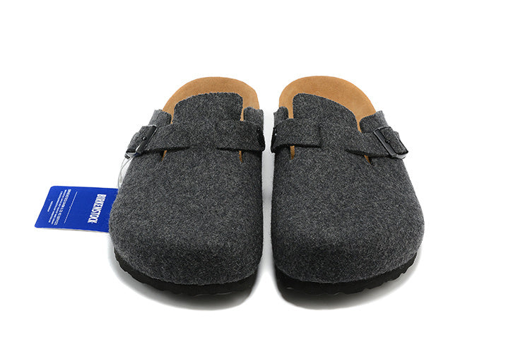 Birkenstock Boston Wool Felt Clogs - Anthracite