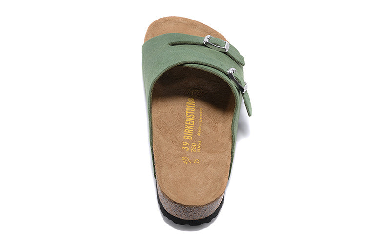 Birkenstock Zurich Suede Leather Sandals - Matcha Green