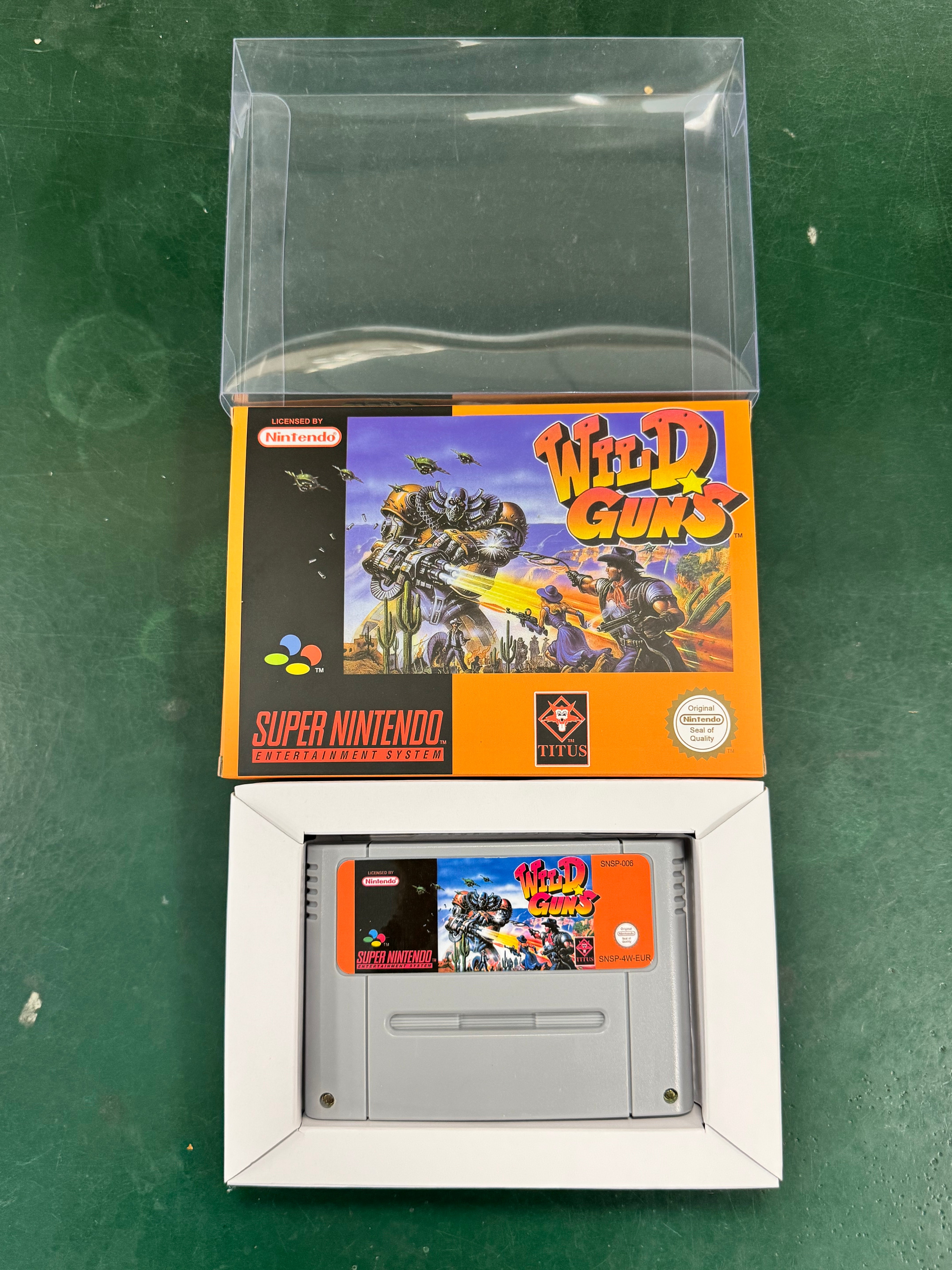 Wild Guns SNES Super Nintendo PAL EUR Video Game Cartridge with Box