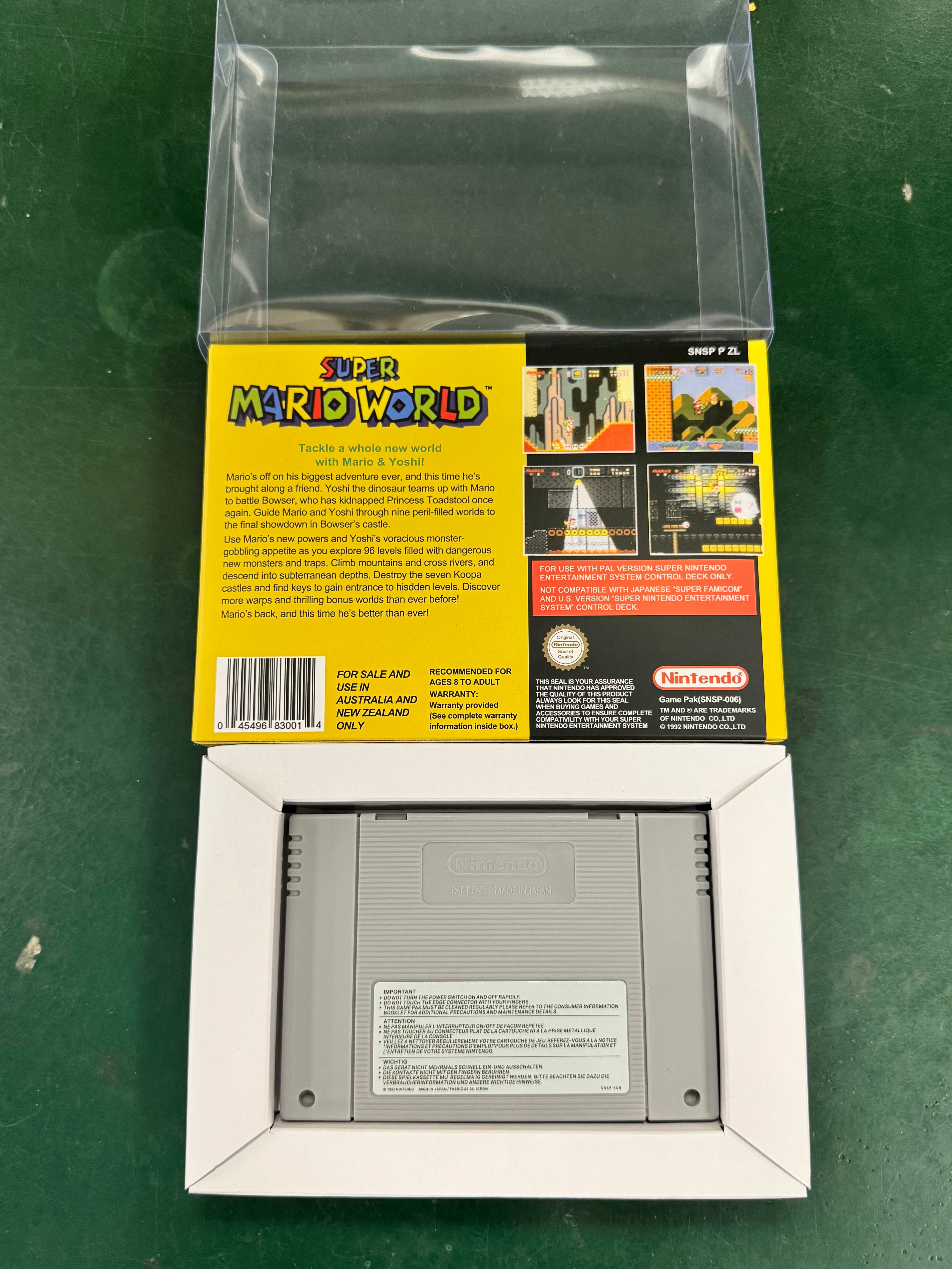 Super Mario world SNES Super Nintendo PAL EUR Video Game Cartridge with Box
