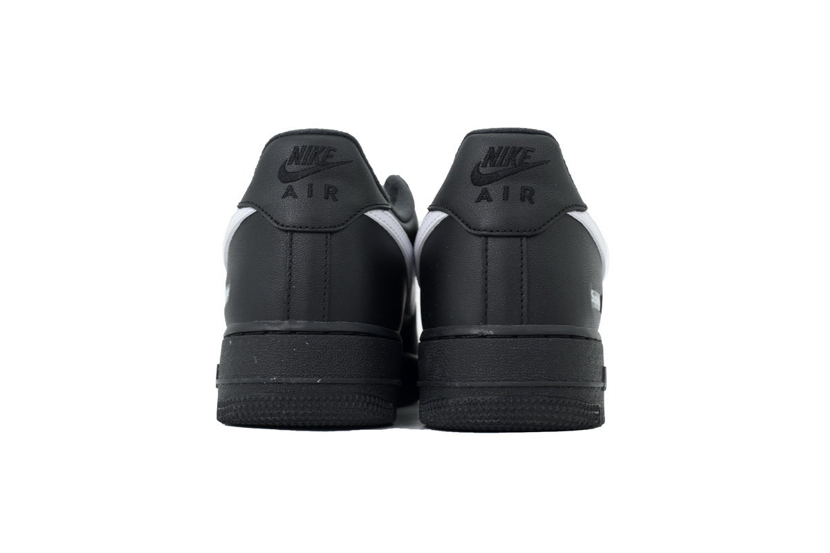 Nike Air Force 1 Low Supreme "Black White" Custom (Black Box Logo) Sneakers