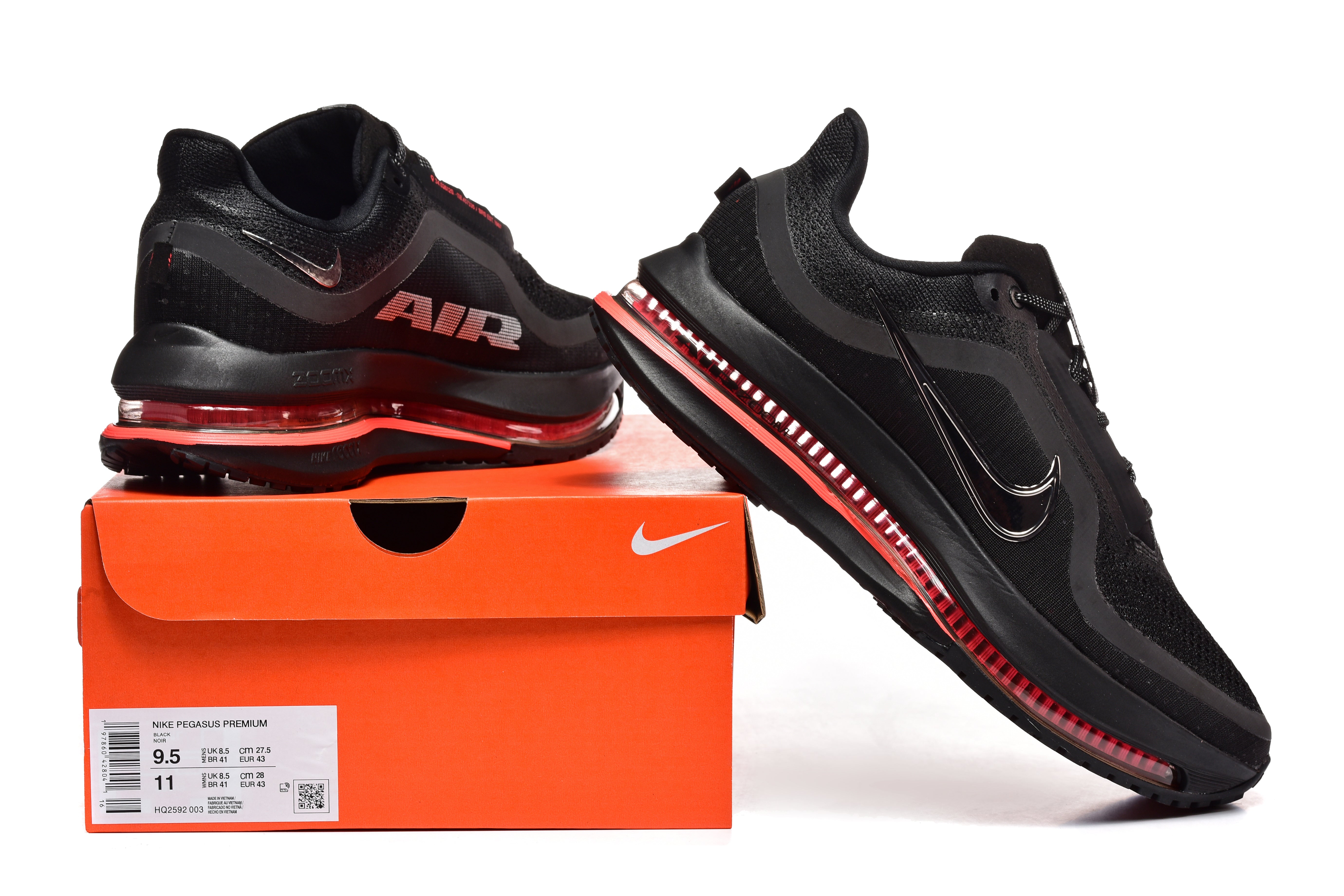 Nike Pegasus Premium Shoes Black Bright Crimson