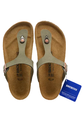 Birkenstock Gizeh Birkibuc Sandals - Faded Khaki