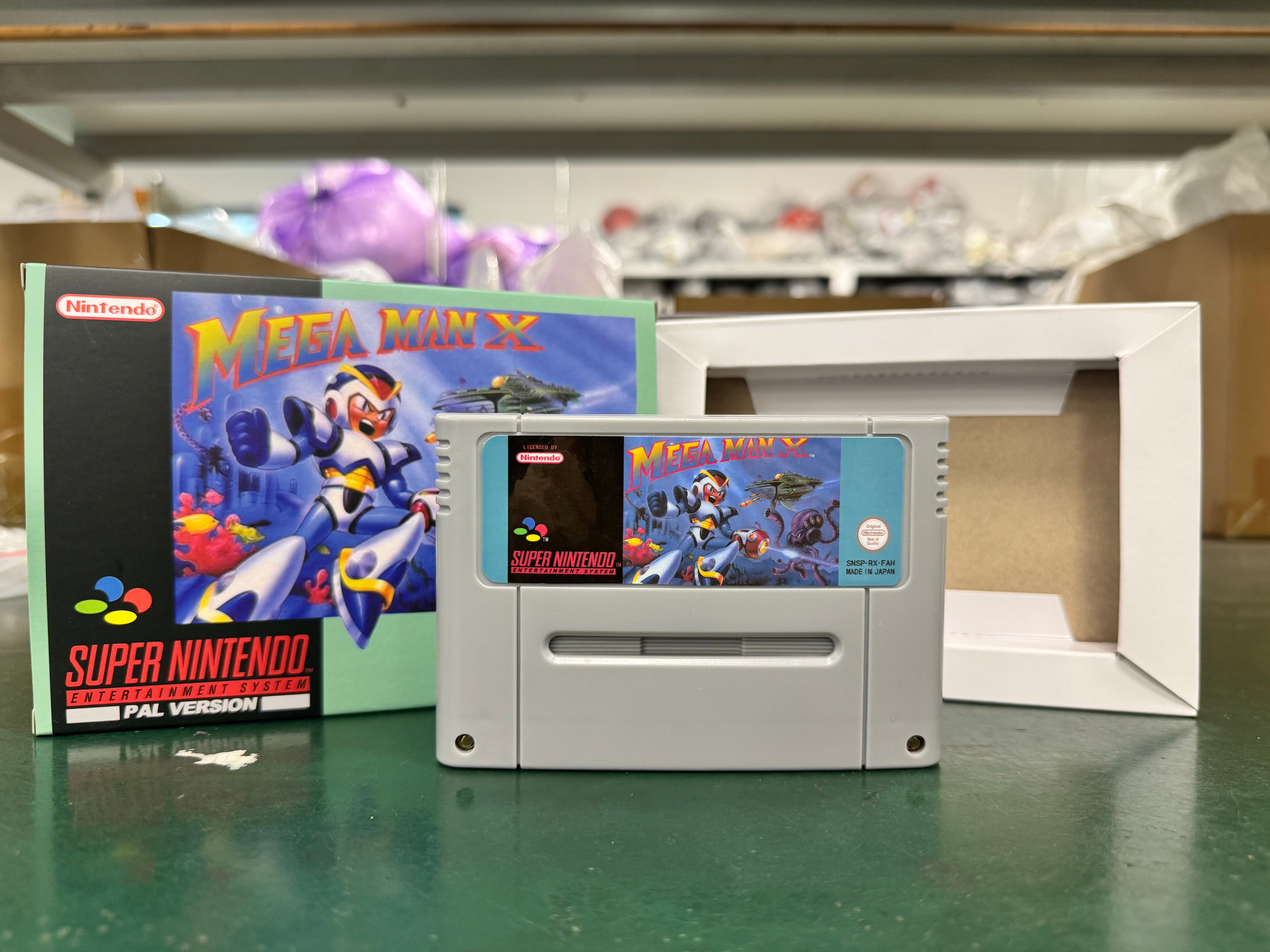 Mega Man X SNES Super Nintendo PAL EUR Game Cartridge with Box