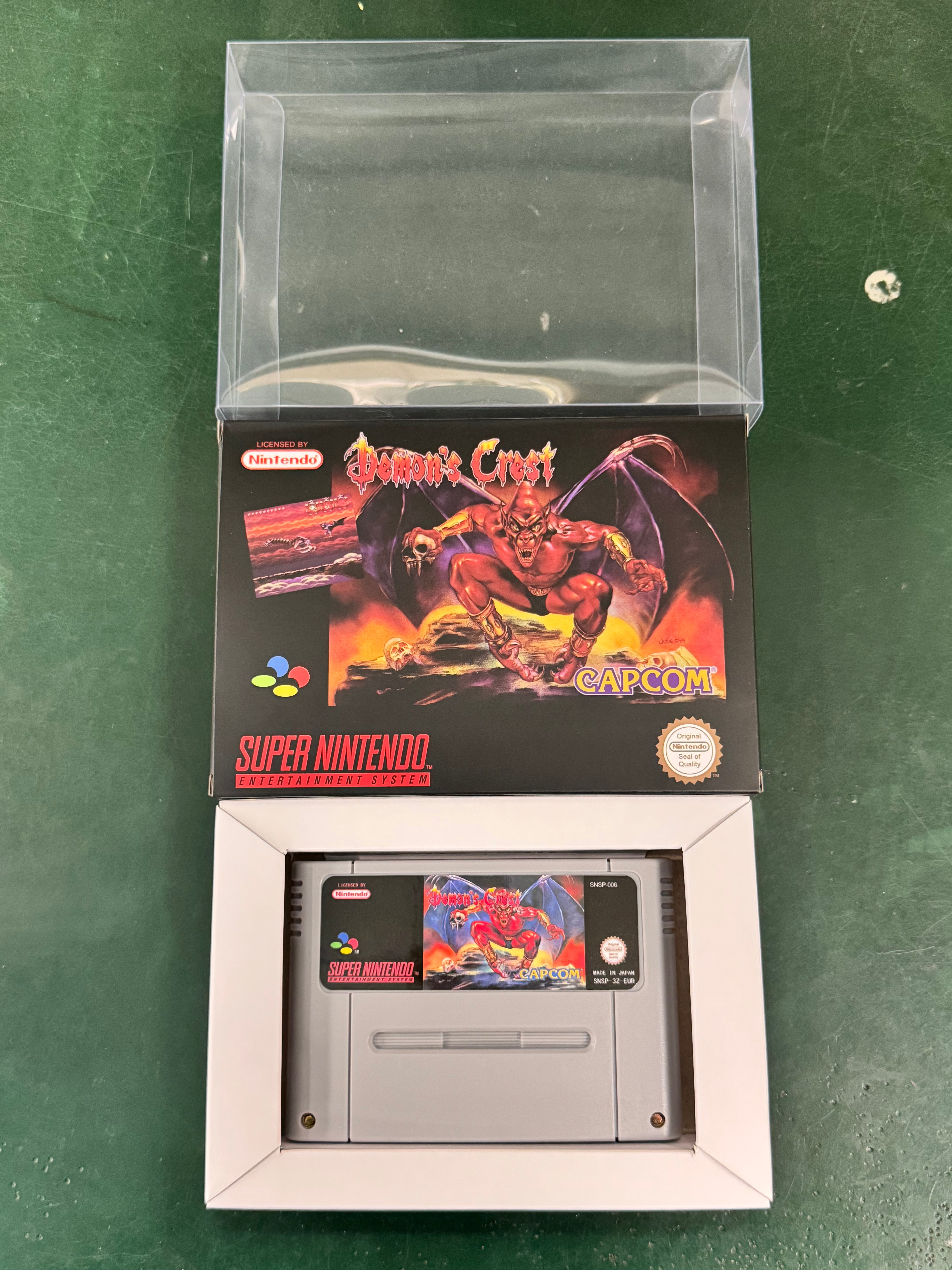 Demon's Crest Super Nintendo SNES PAL EUR Game Cartridge with Box