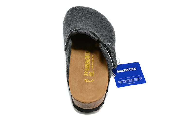 Birkenstock Boston Wool Felt Clogs - Anthracite