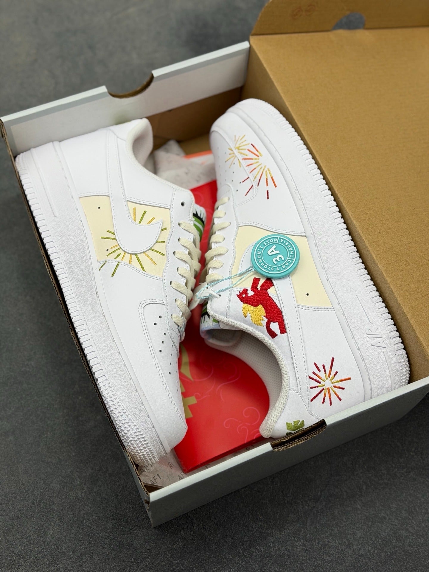 Nike Air Force 1 '07 Low "White Pegasus & Festive Embroidery"