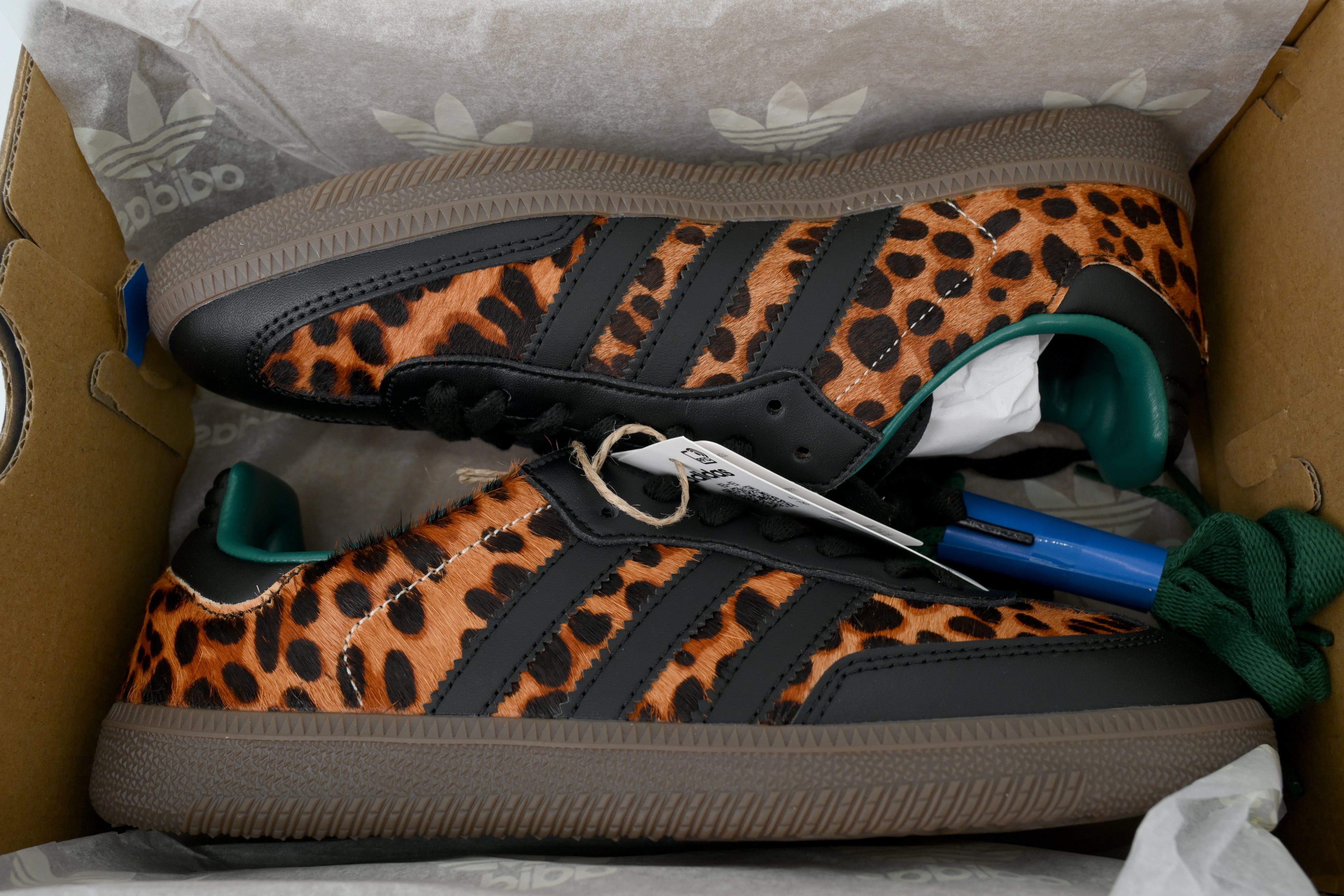 adidas Samba OG Black Green Leopard Women's
