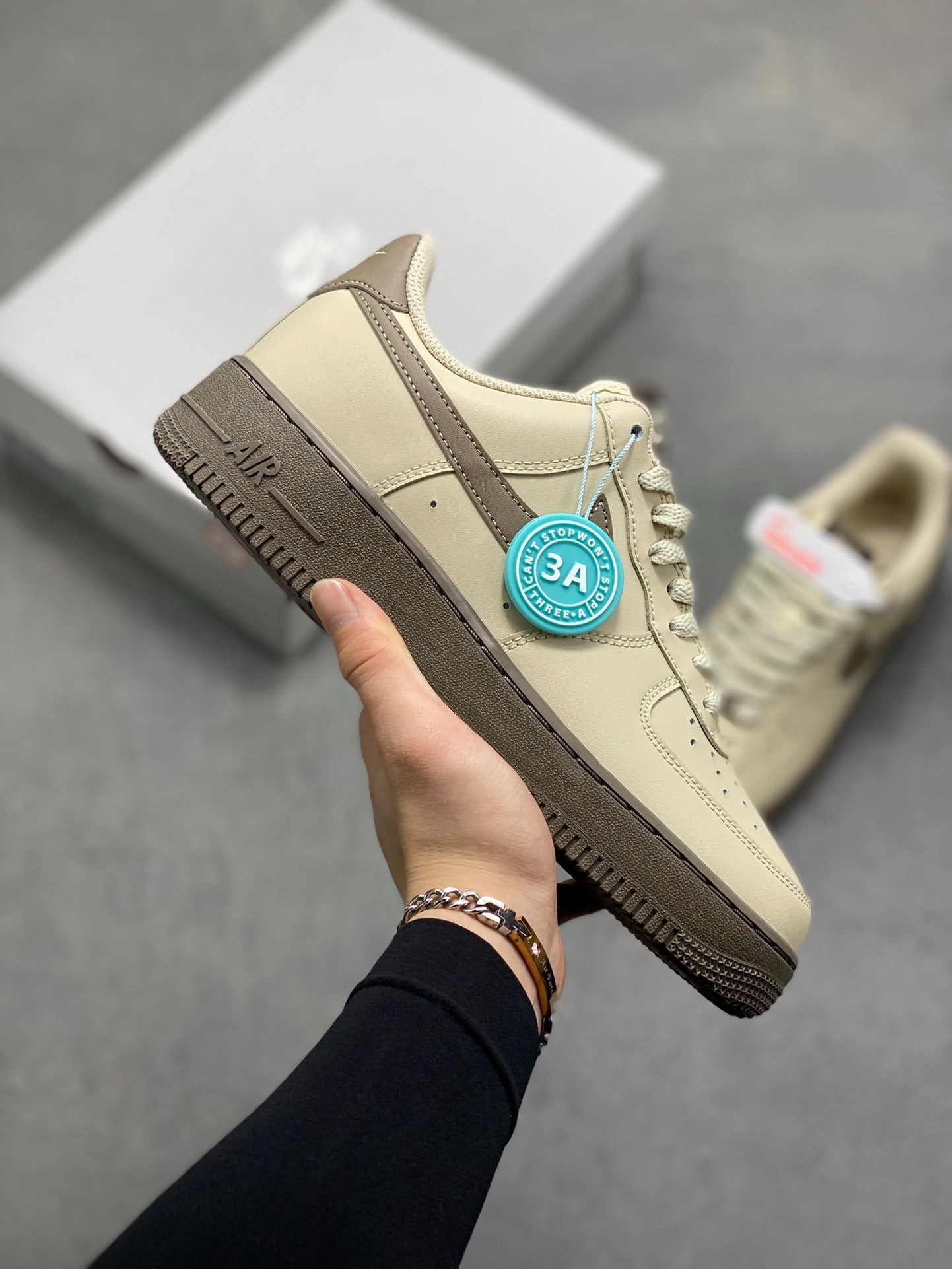 Nike Air Force 1 '07 Low "Beige & Dark Chocolate"