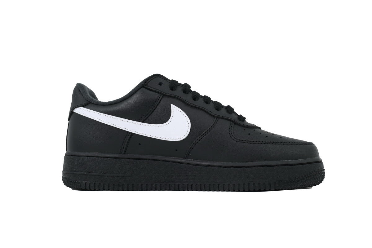 Nike Air Force 1 Low Supreme "Black White" Custom (Black Box Logo) Sneakers