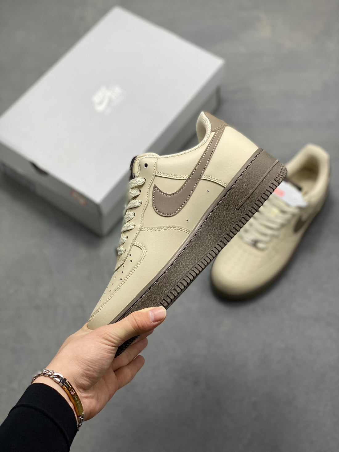 Nike Air Force 1 '07 Low "Beige & Dark Chocolate"