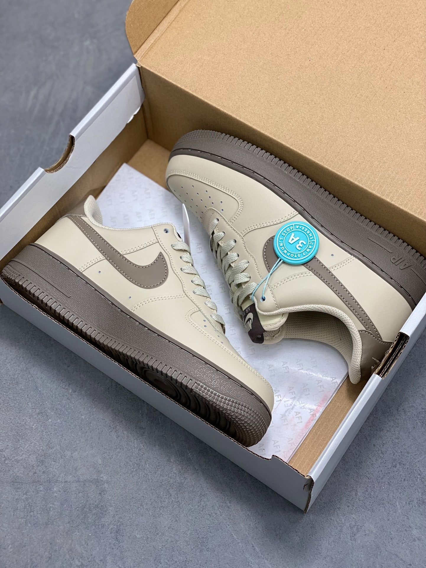 Nike Air Force 1 '07 Low "Beige & Dark Chocolate"