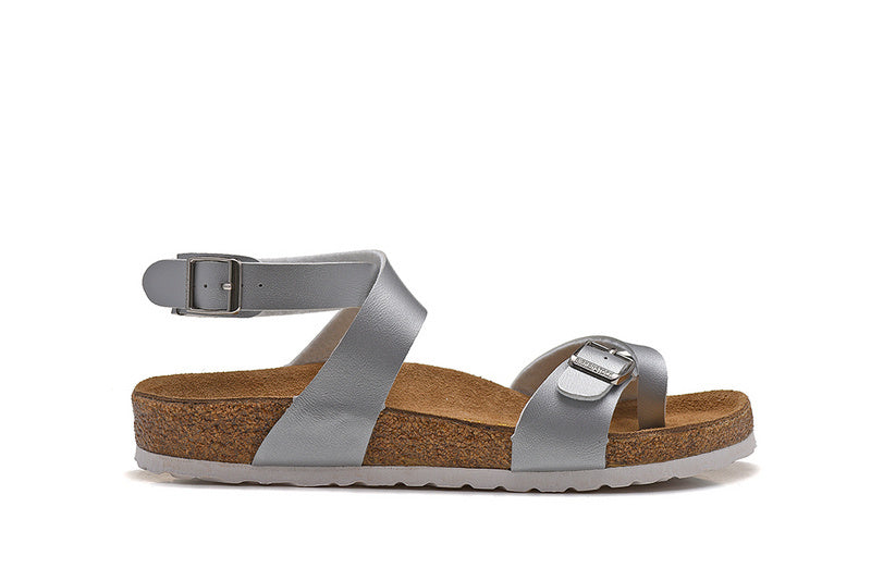 Birkenstock Yara Birko-Flor Metallic Sandals - Silver