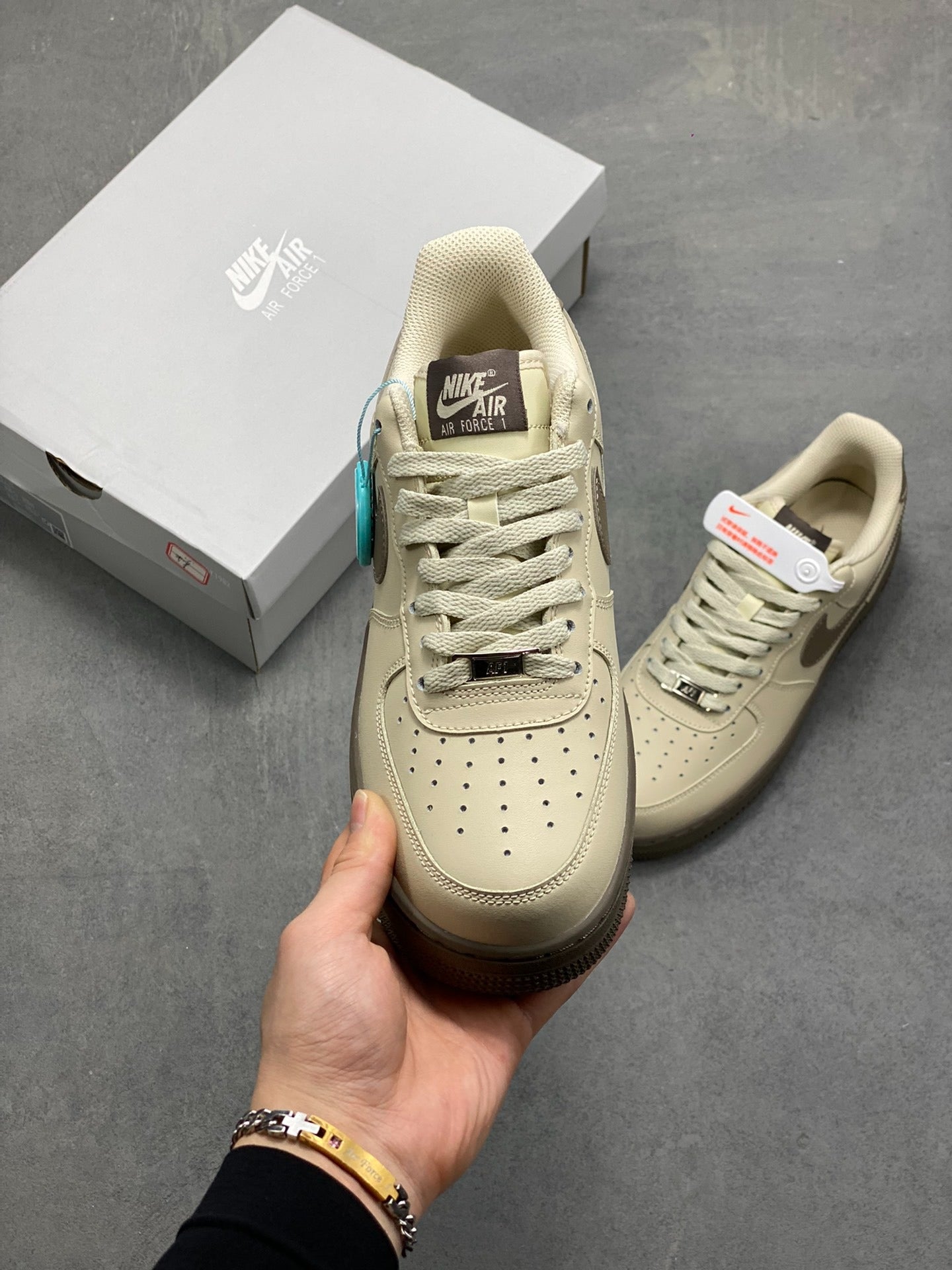 Nike Air Force 1 '07 Low "Beige & Dark Chocolate"