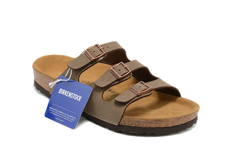 Birkenstock Florida Birkibuc Sandals - Mocha
