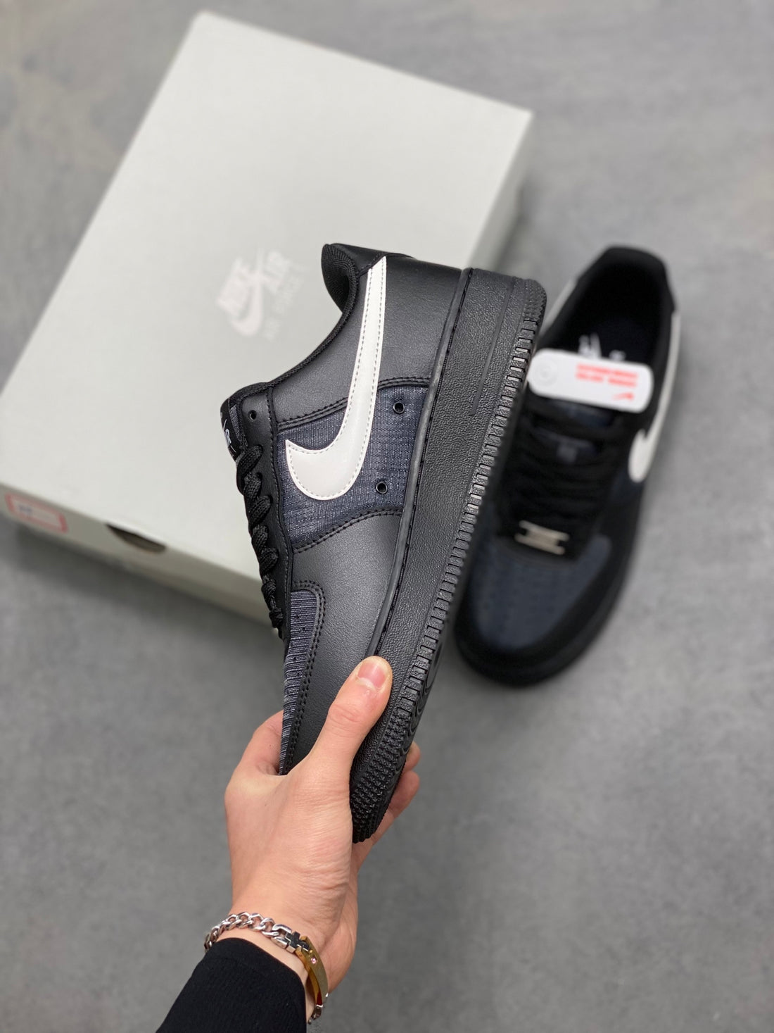Nike Air Force 1 '07 Low "Black Denim & Leather"
