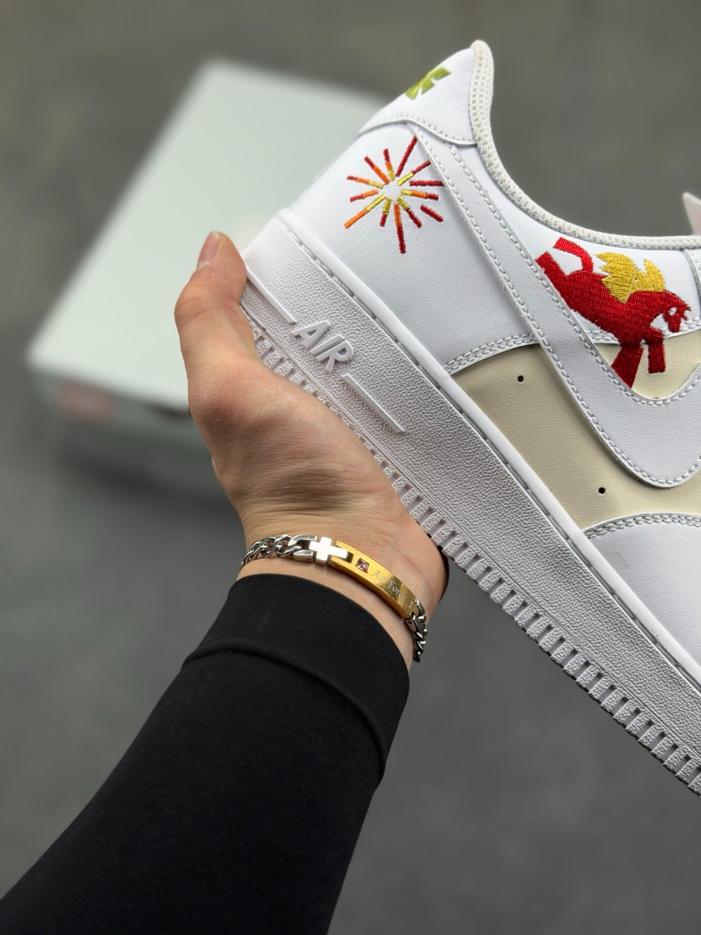 Nike Air Force 1 '07 Low "White Pegasus & Festive Embroidery"