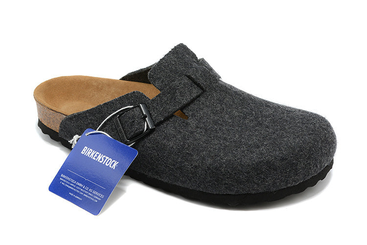 Birkenstock Boston Wool Felt Clogs - Anthracite