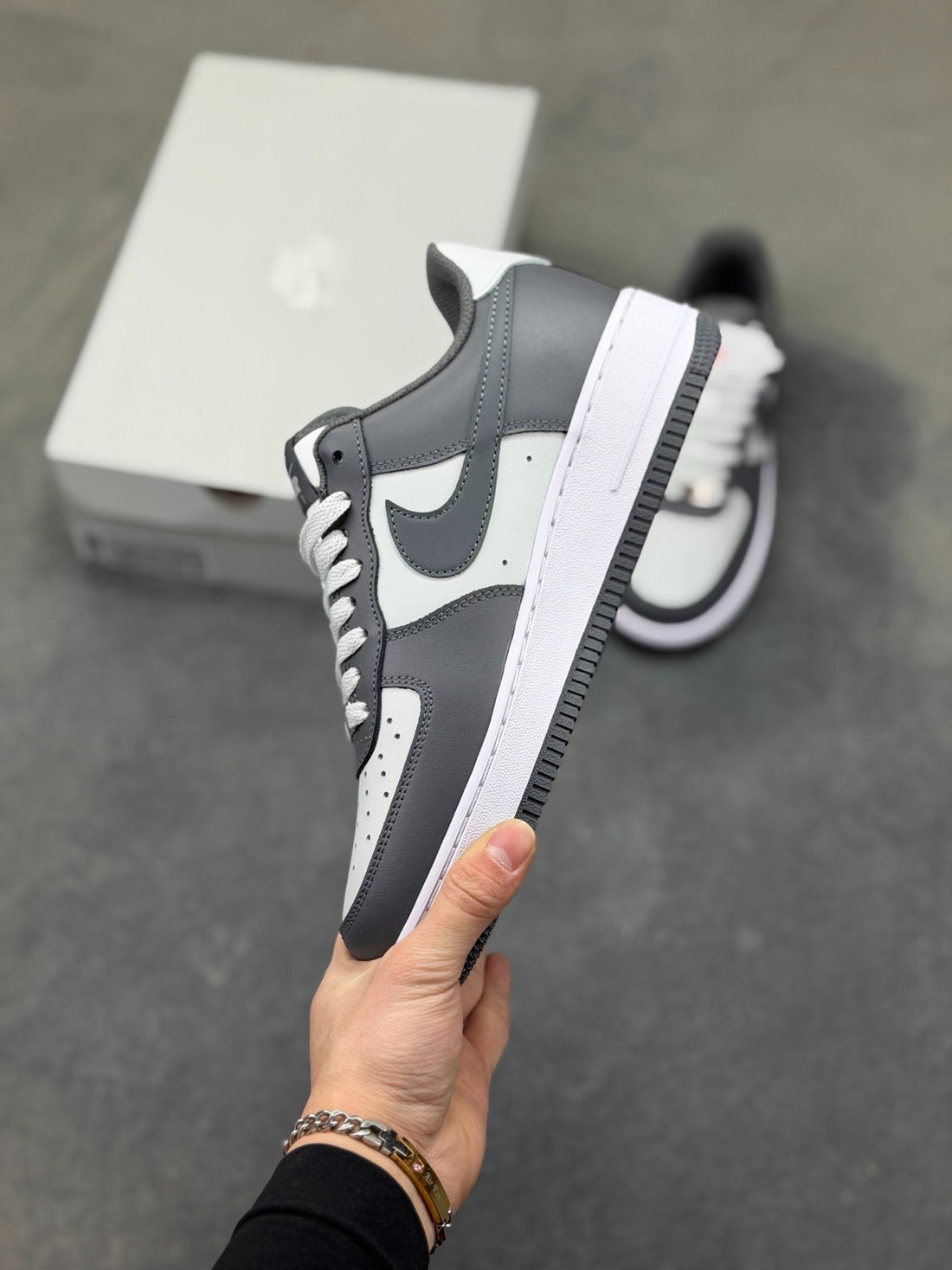 Nike Air Force 1 '07 "Dark Grey & White"