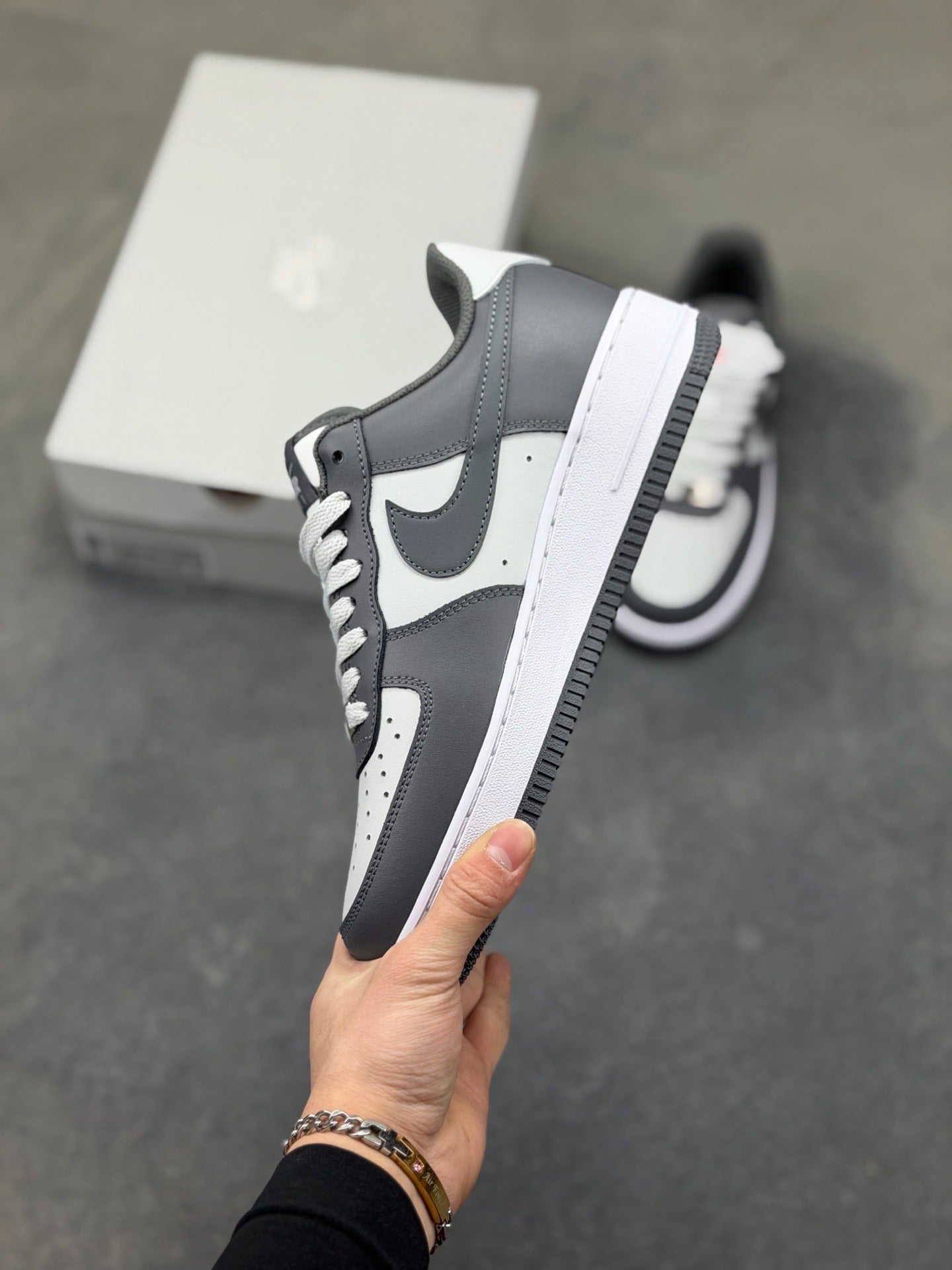 Nike Air Force 1 '07 "Dark Grey & White"