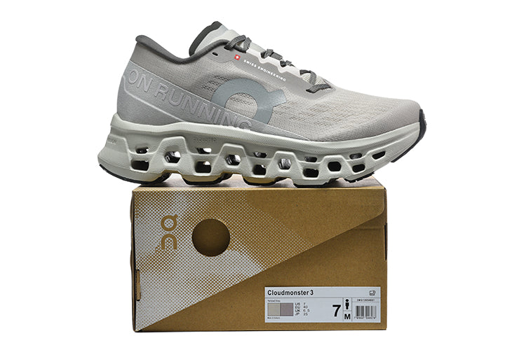 On Running Cloudmonster 3 Shoes Rock Silver