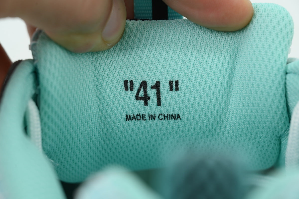 Off-White Be Right Back Fishnet Sneakers "Aqua / Mint"