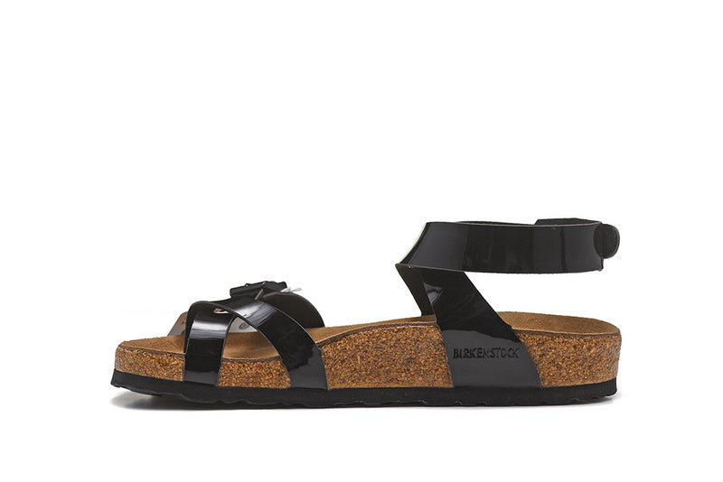 Birkenstock Yara Birko-Flor Patent Sandals - Black